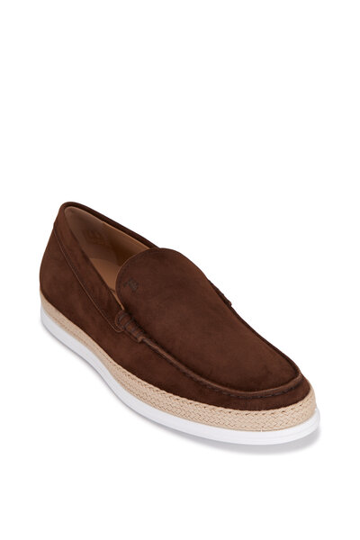 Tod S Brown Suede Espadrille Loafer Mitchell Stores