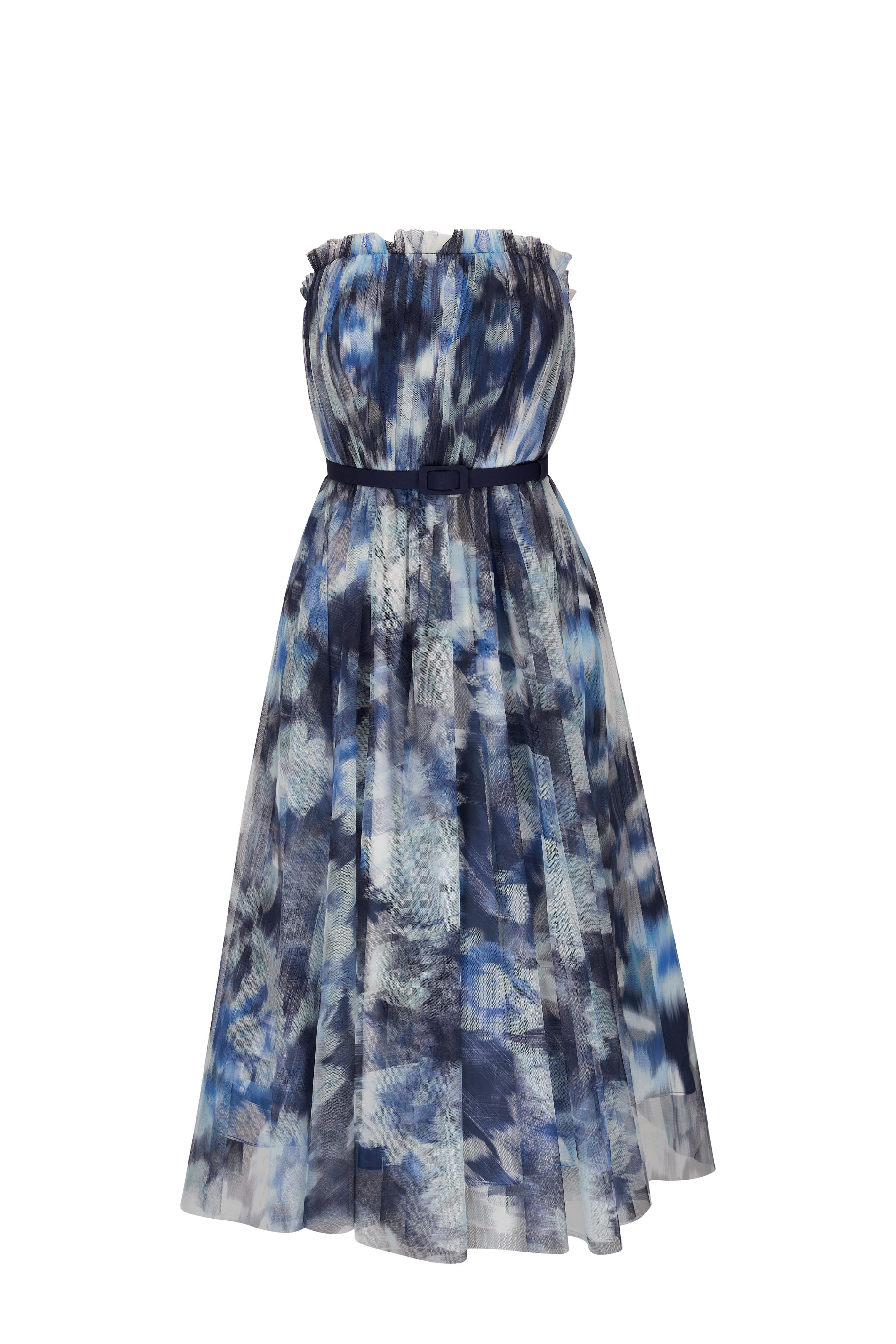 Sachin Babi Marni Blue Ikat Floral Dress Mitchell Stores