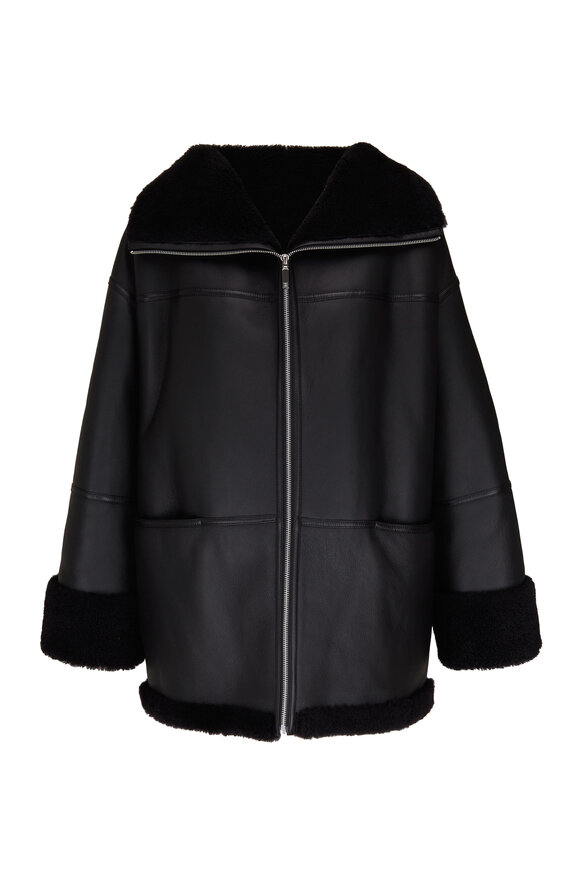 Tot Me Signature Black Shearling Jacket Mitchell Stores