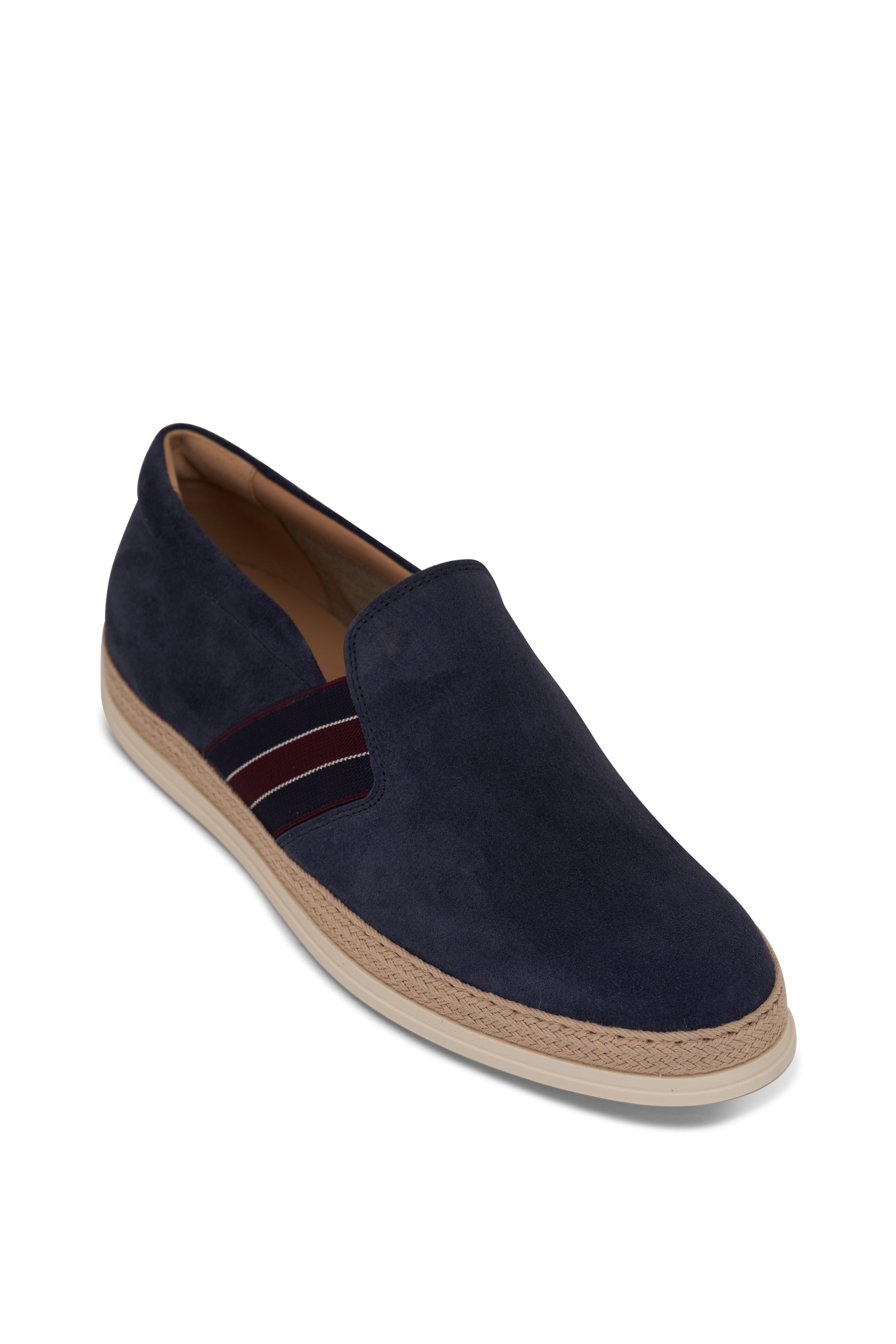 Tod S Navy Suede Elastic Espadrille Loafer Mitchell Stores