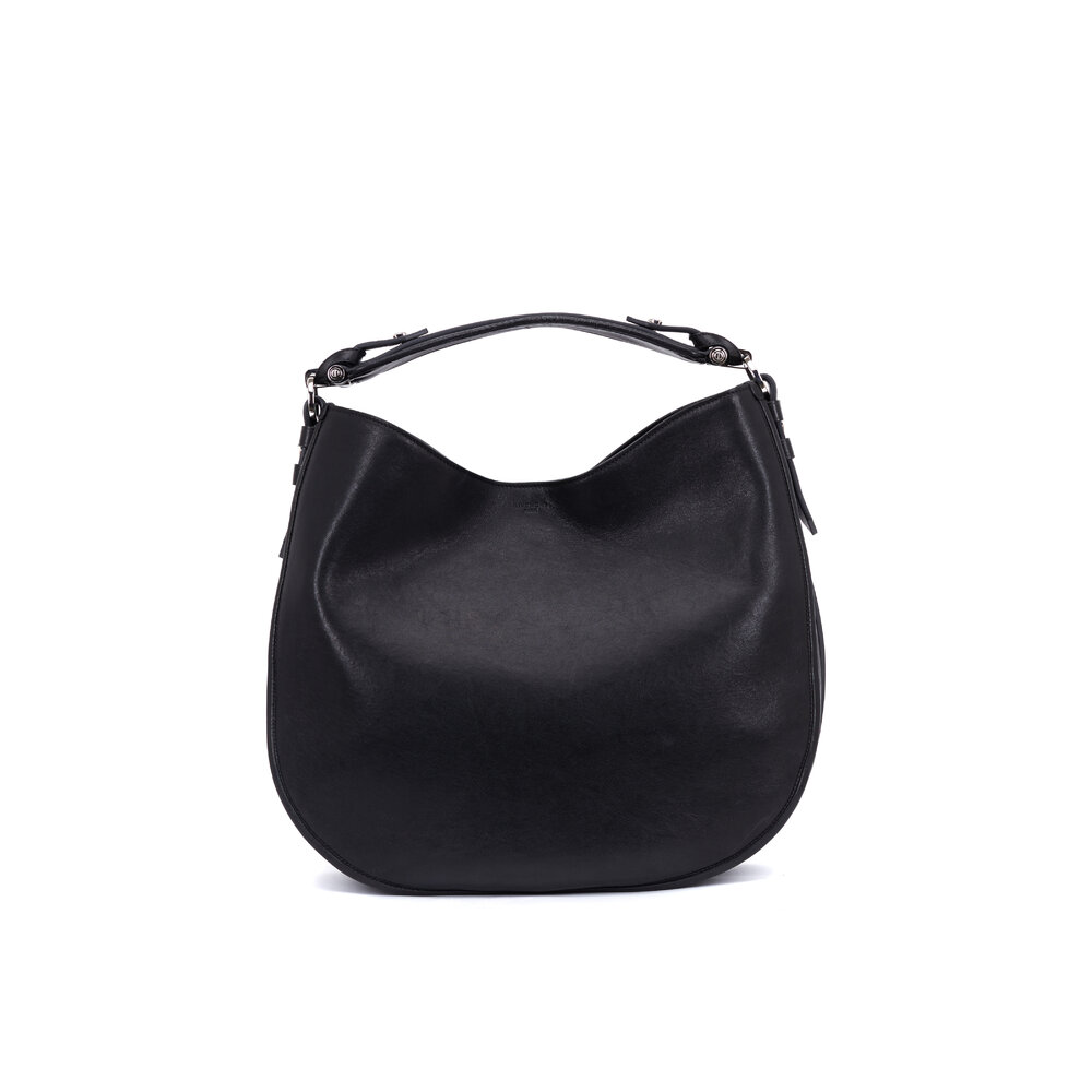 Givenchy Obsedia Zanzi Black Leather Large Hobo Bag