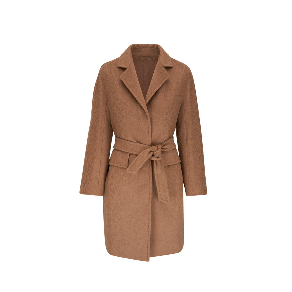 Max Mara Bingo Brown Wool Belted Coat Mitchell Stores