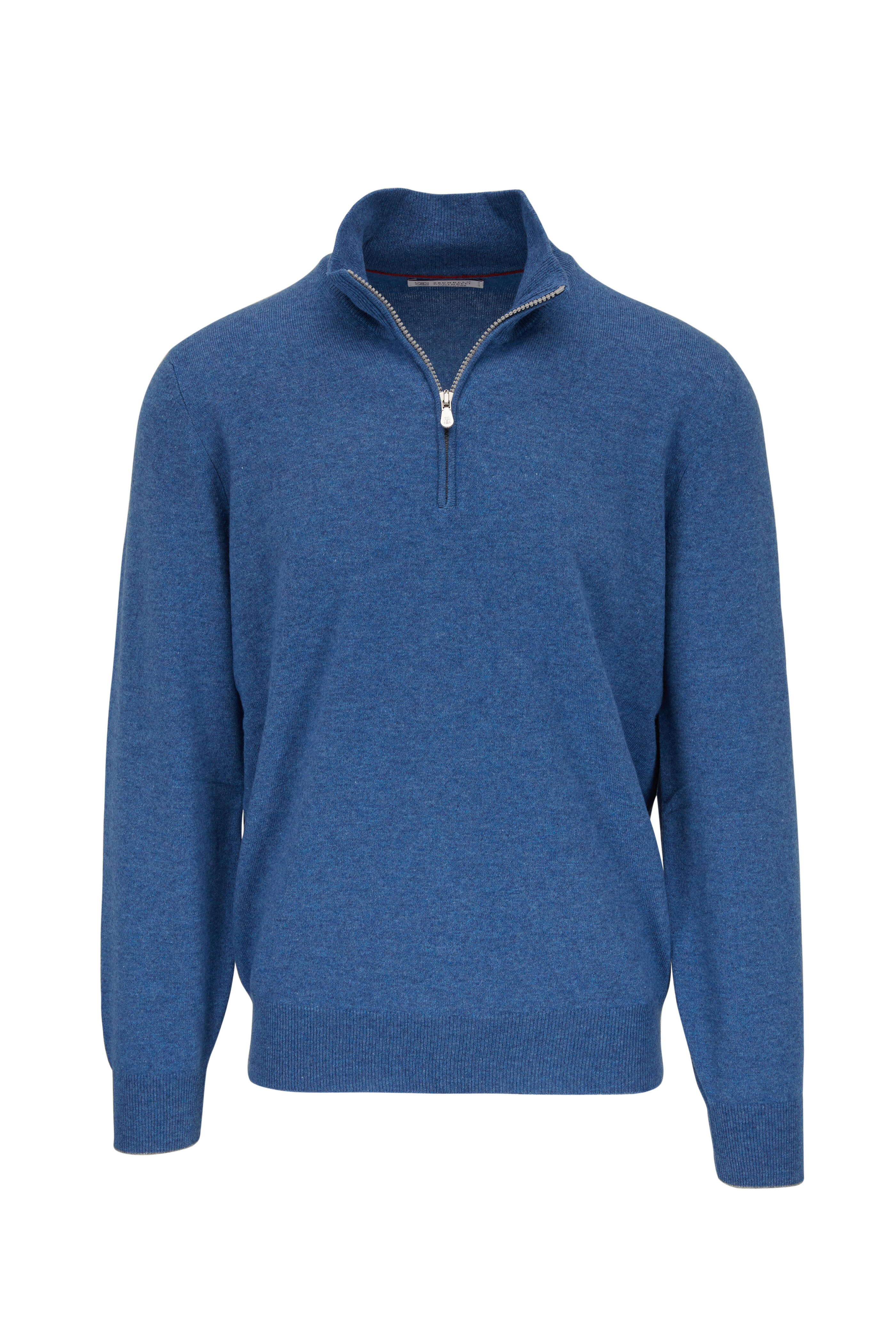 Brunello Cucinelli Waves Cashmere Quarter Zip Pullover