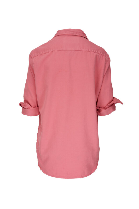 Frank Eileen Eileen Blush Cotton Button Down Shirt