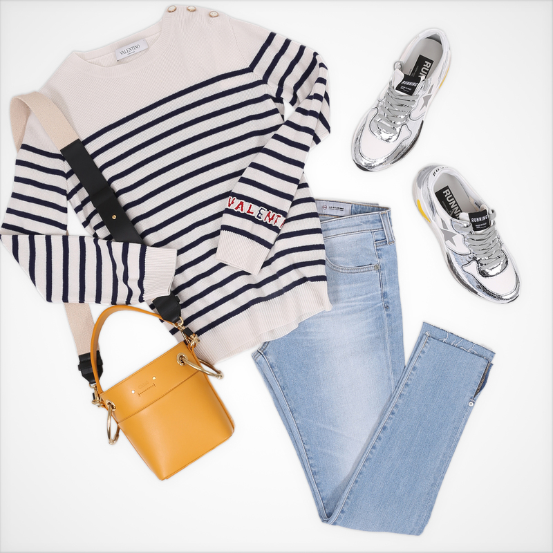 Denim with stripes Denim with stripes