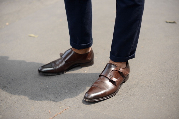 Italian mens street style Monk Strap shoes