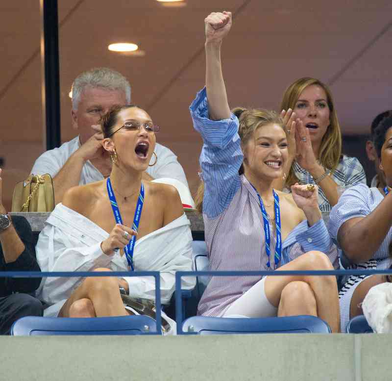 Gigi and Bella Hadid at the US Open Gigi and Bella Hadid