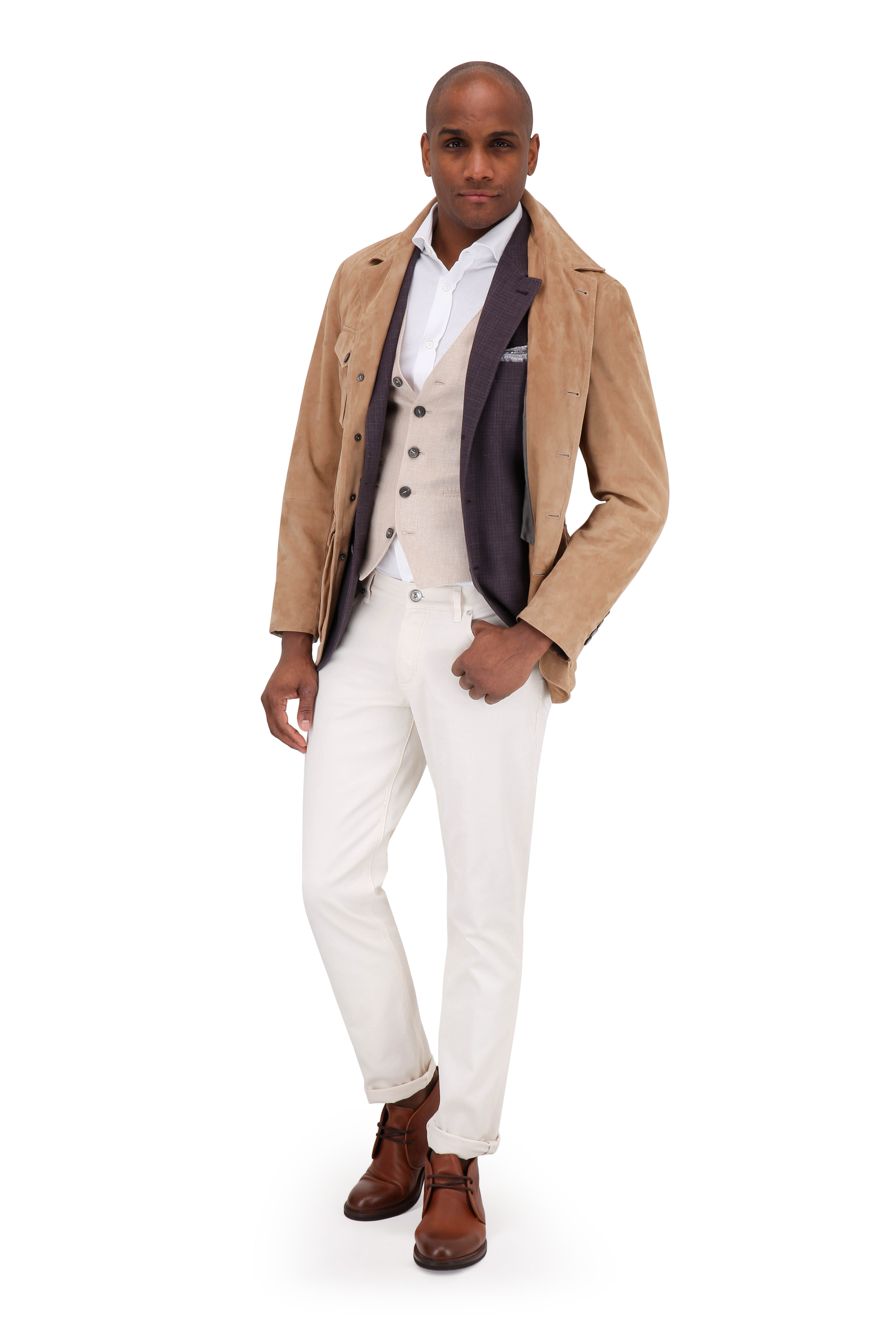 mens suede safari jacket