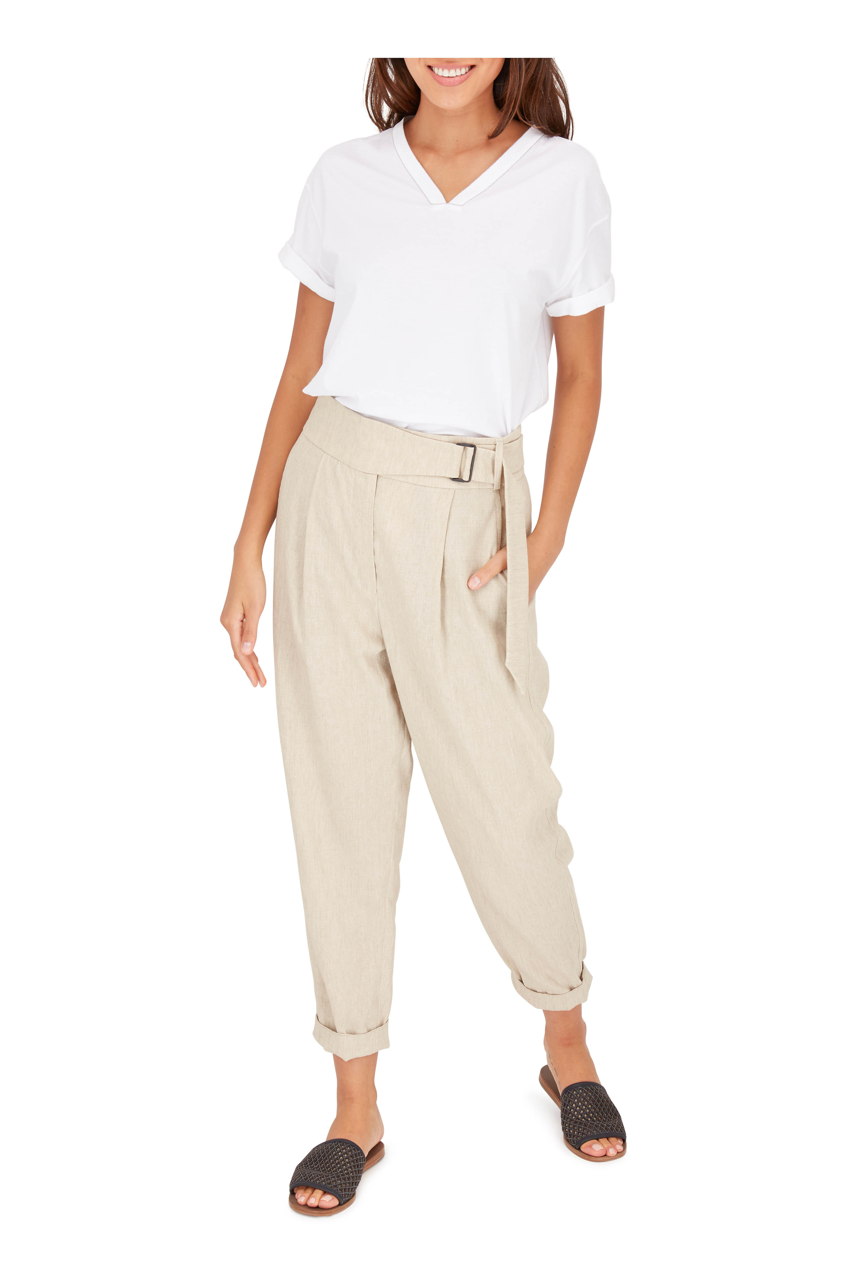 brunello cucinelli linen pants