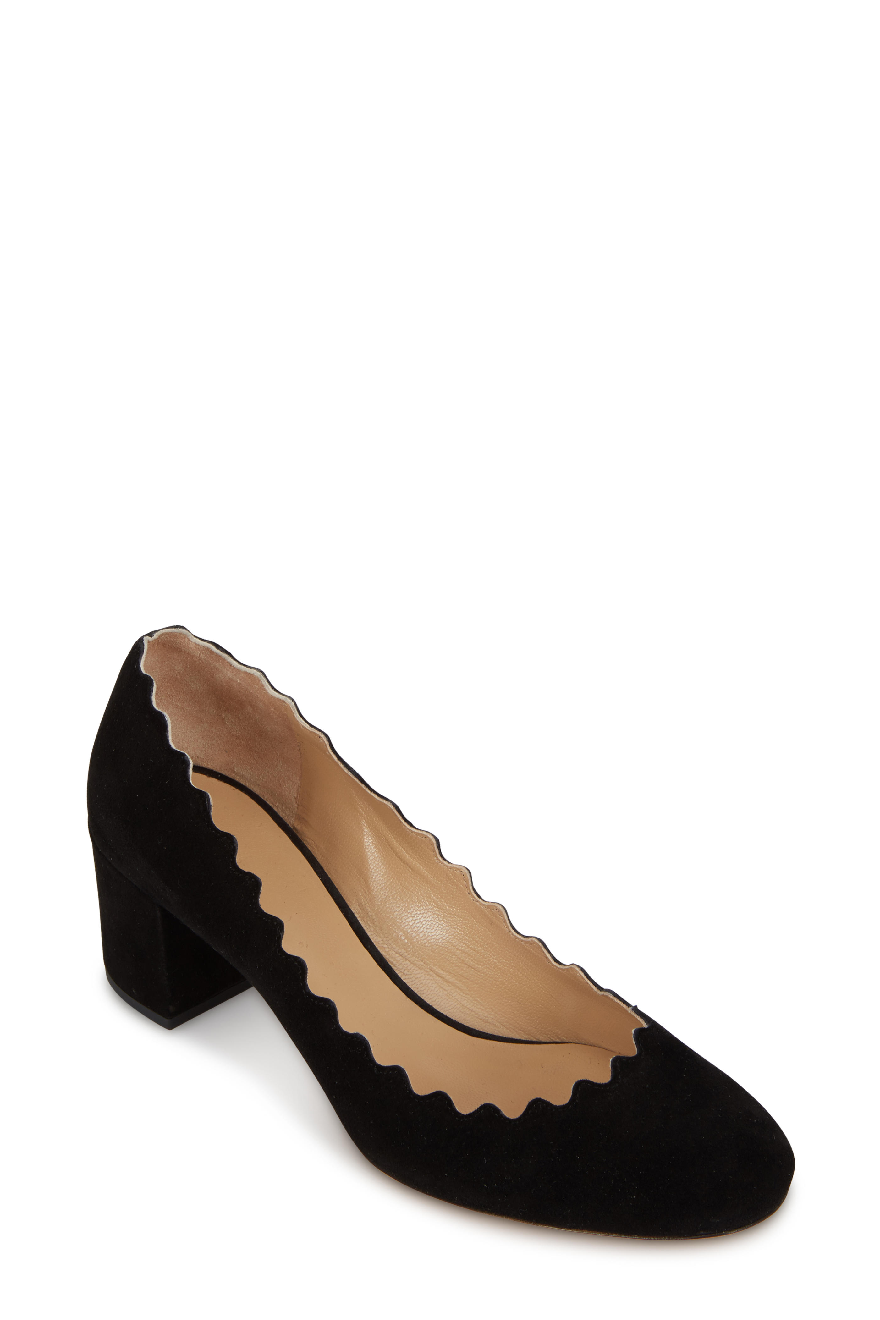 chloe block heel pump