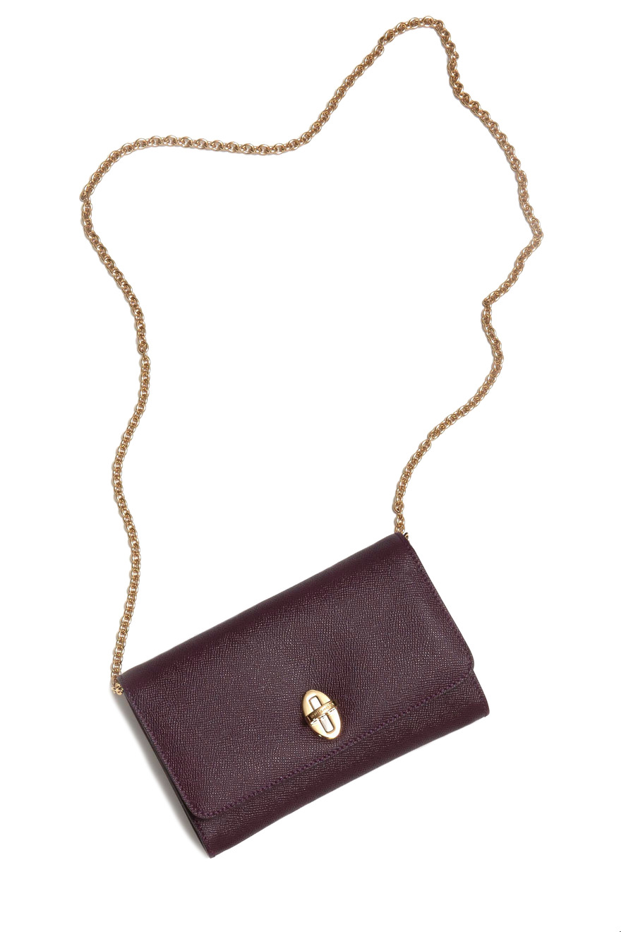 Taormina Burgundy Leather Clutch