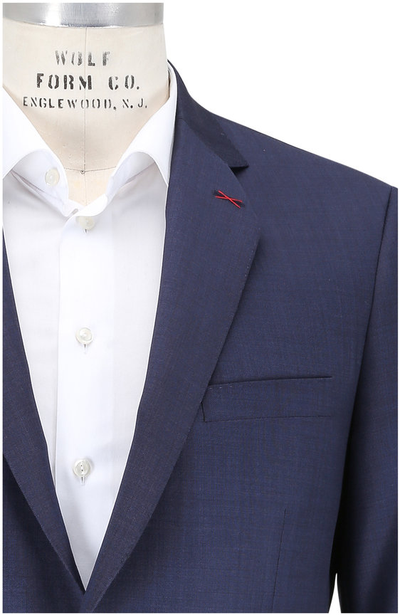 Samuelsohn - Solid Navy Blue Wool Suit | Mitchell Stores