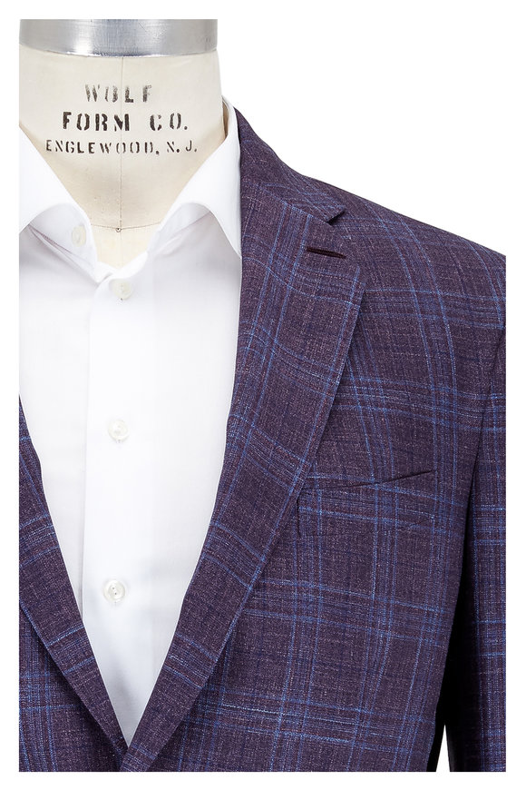 Coppley - Teal Plaid Wool Sportcoat | Mitchell Stores