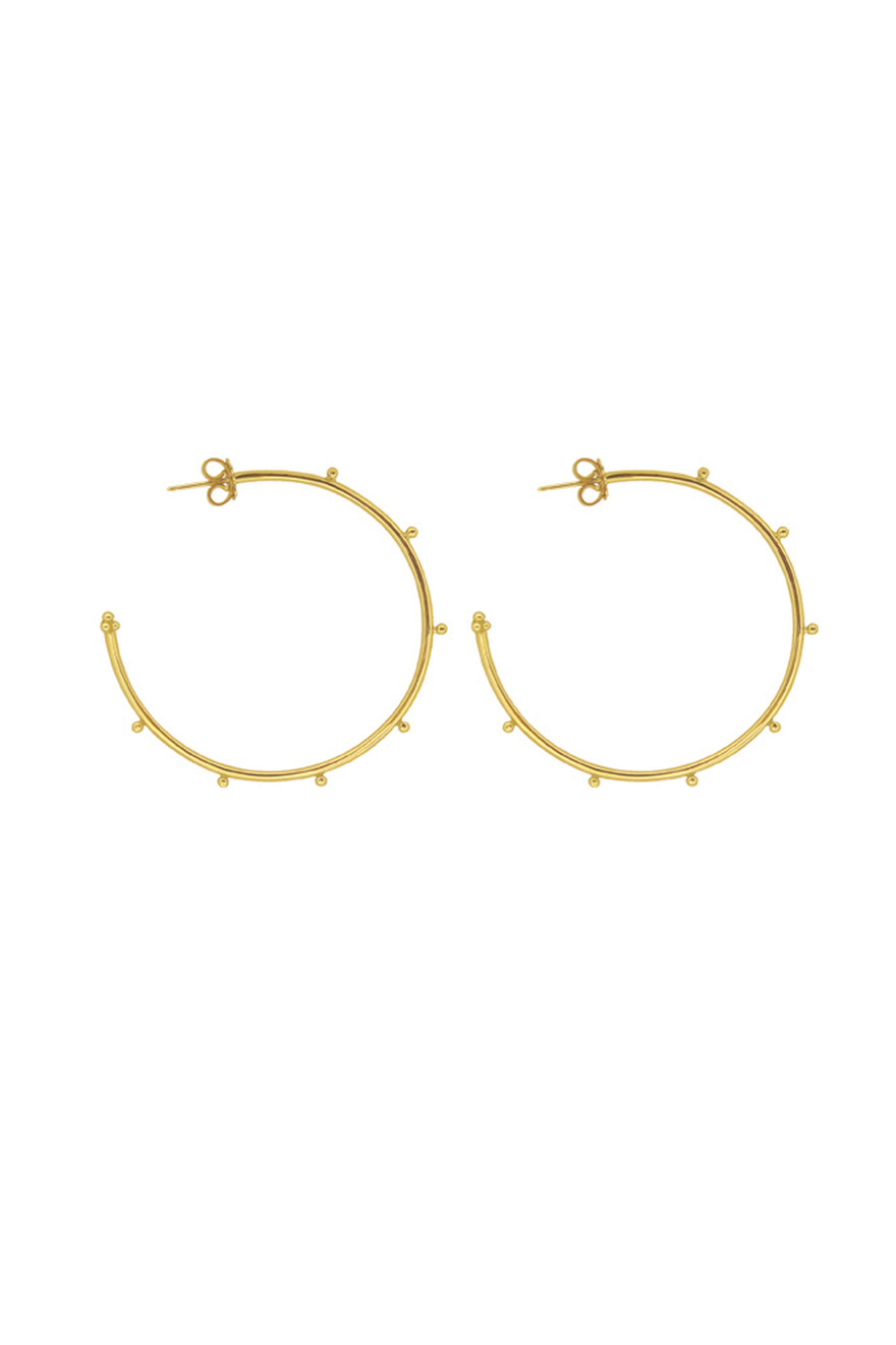 18K Yellow Gold Hoops