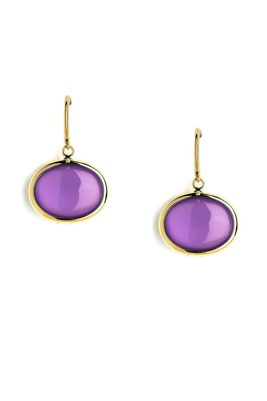 Gold Amethyst Earrings