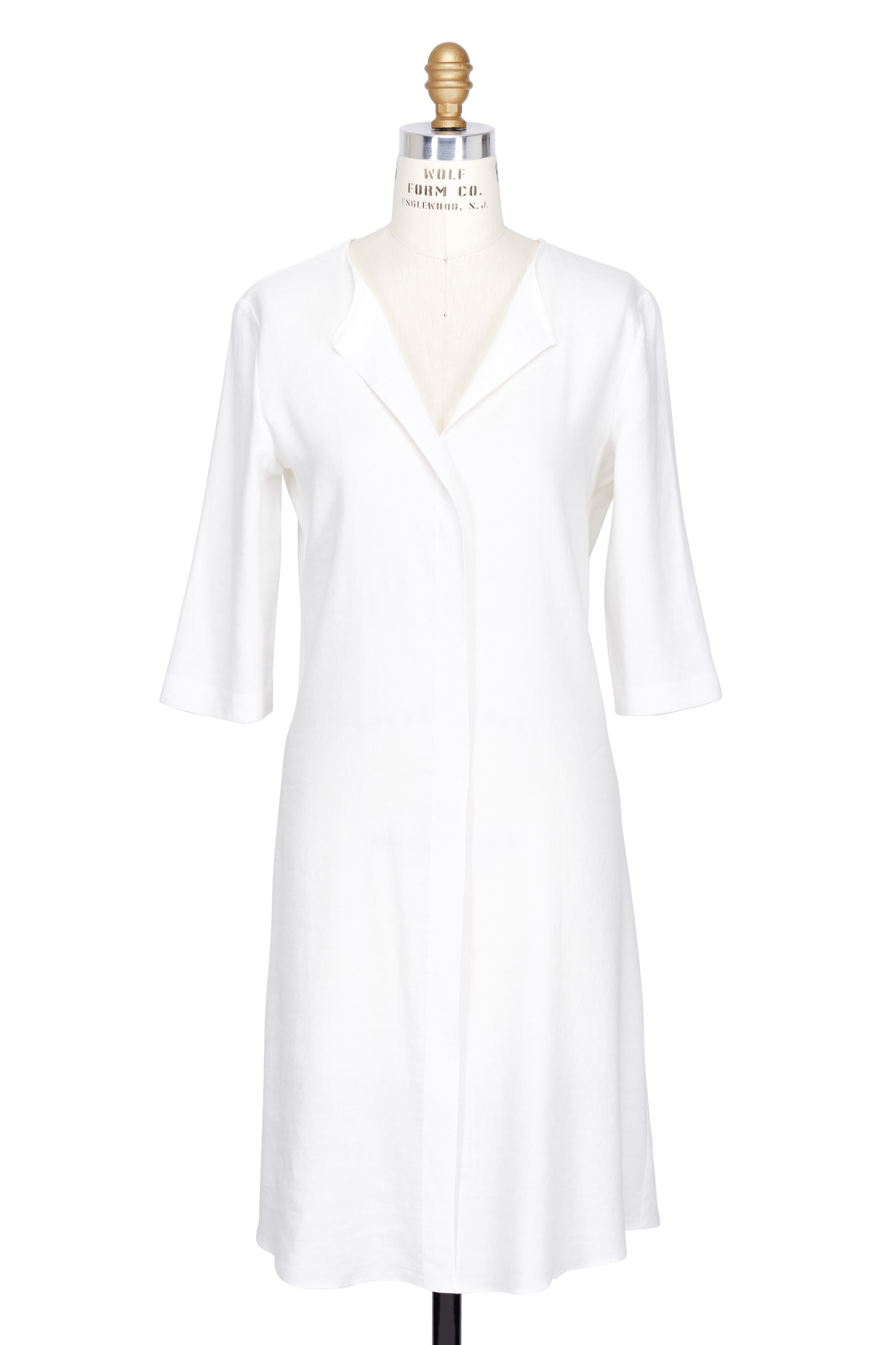 white quarter sleeve dress