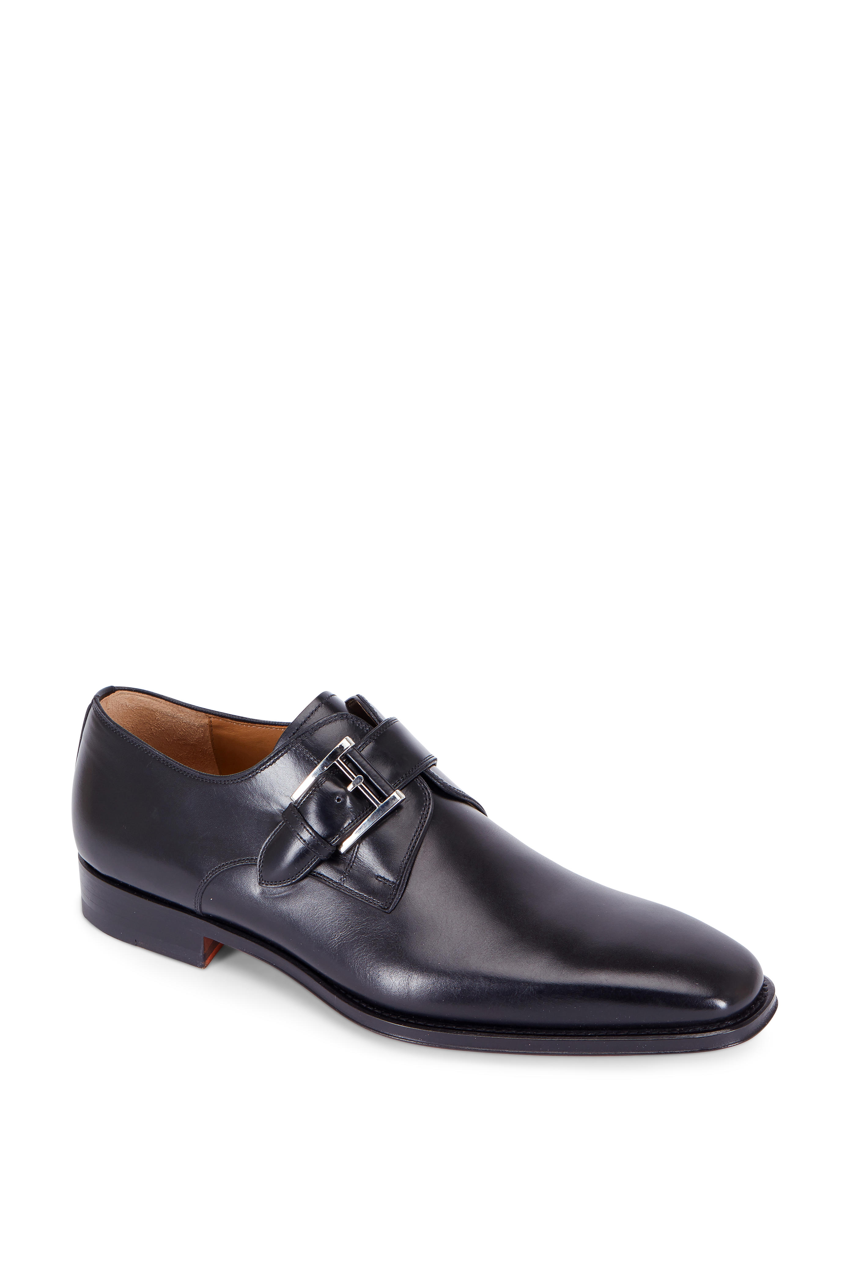 magnanni black monk strap