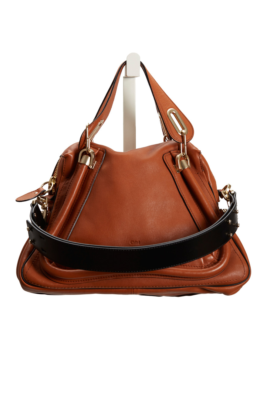 Tan Leather Medium Satchel