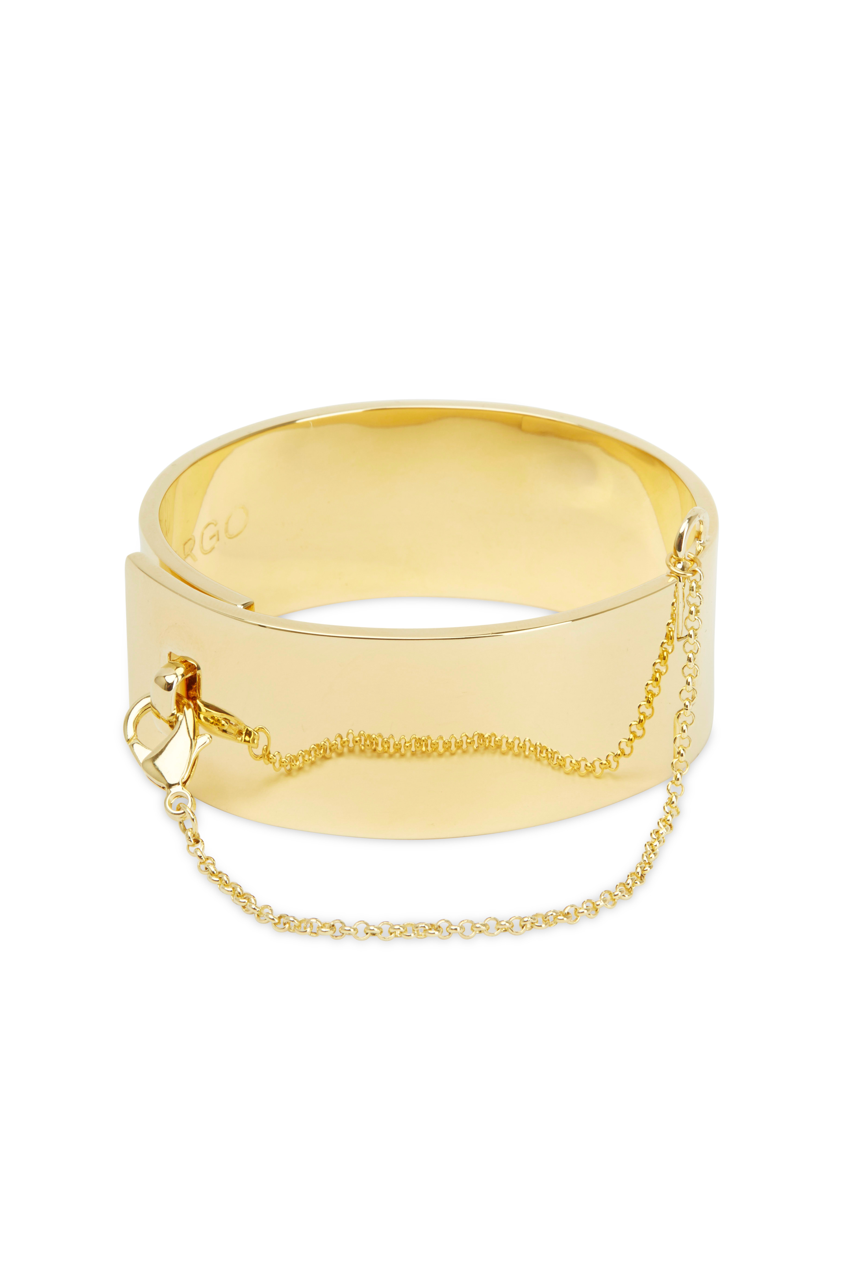 定番スタイル EDDIE BORGO yellow gold チェーンBIG ブレスレット