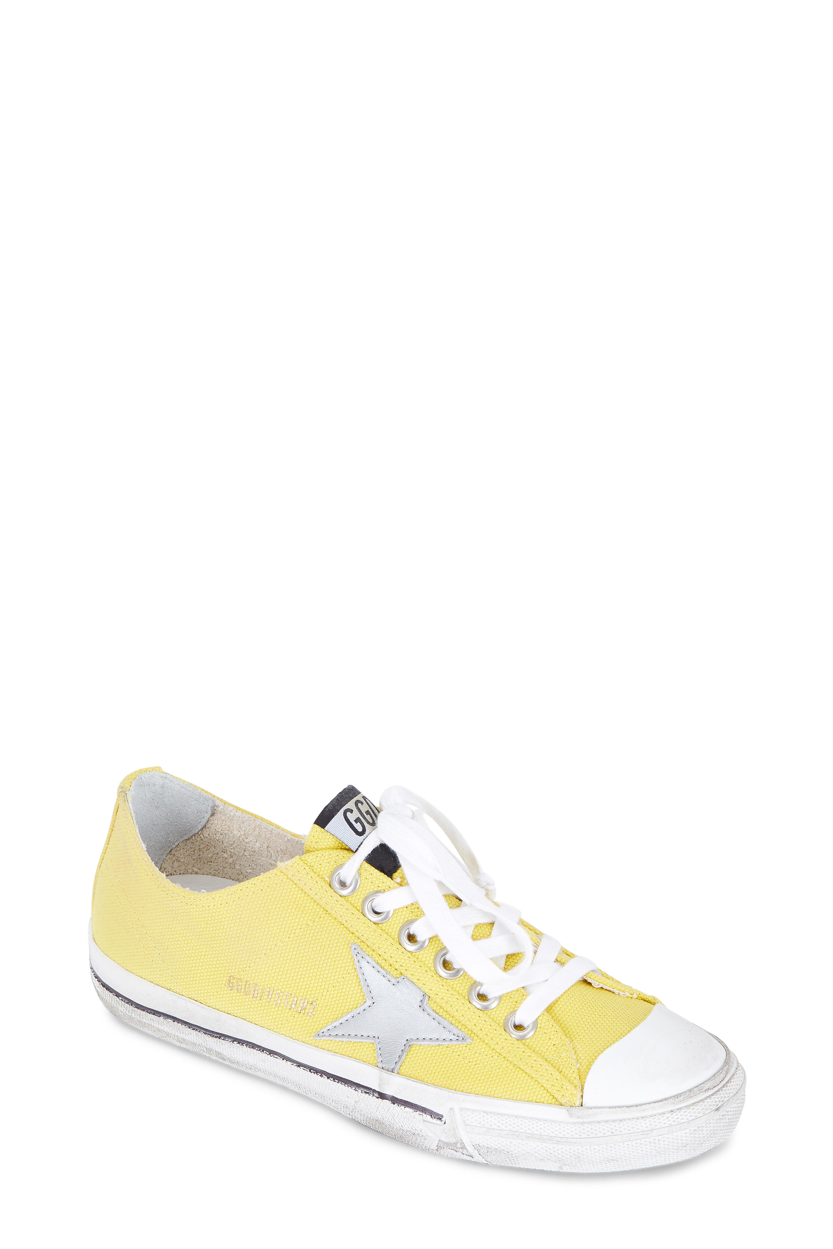 womens yellow canvas shoes