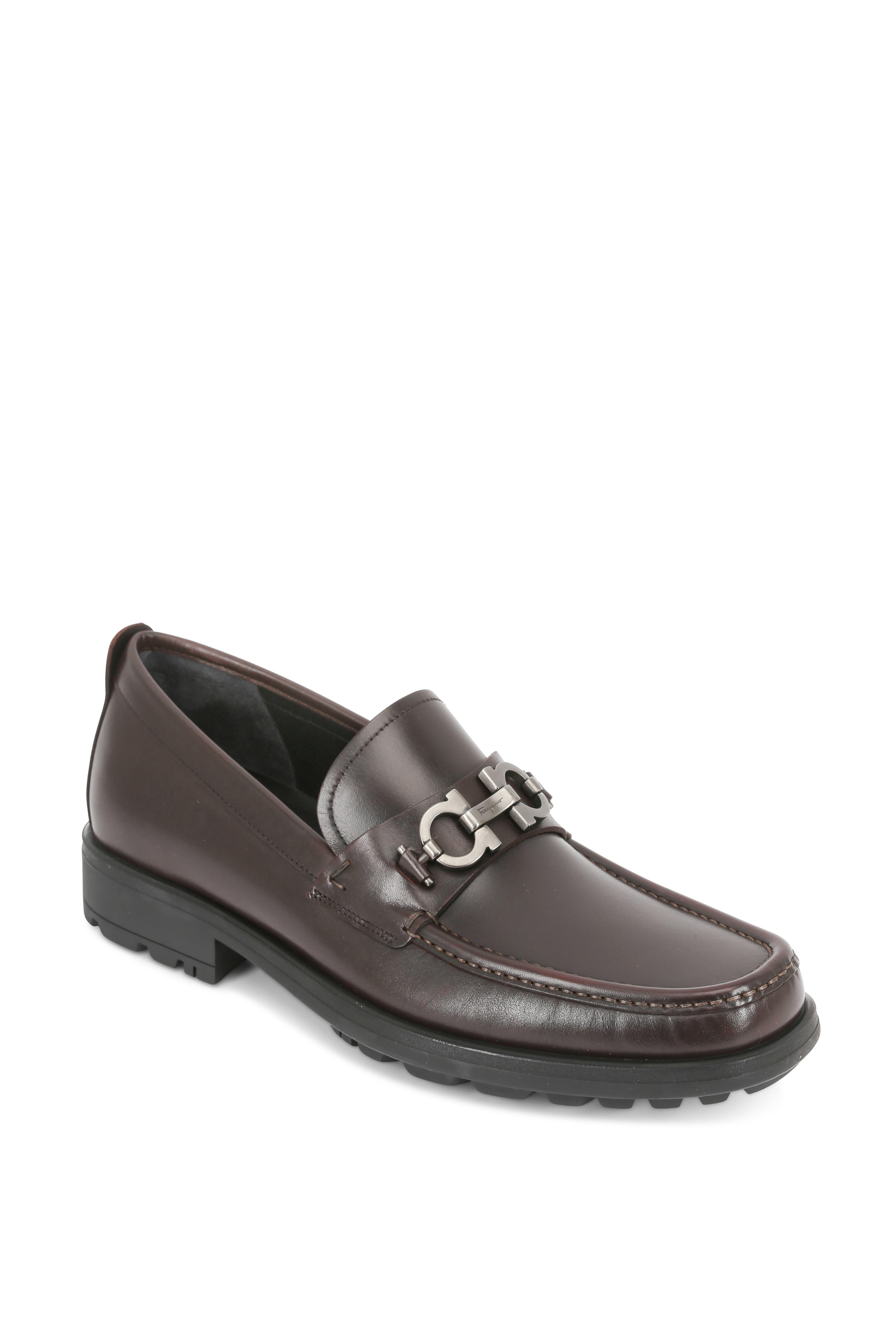 brown salvatore ferragamo loafers