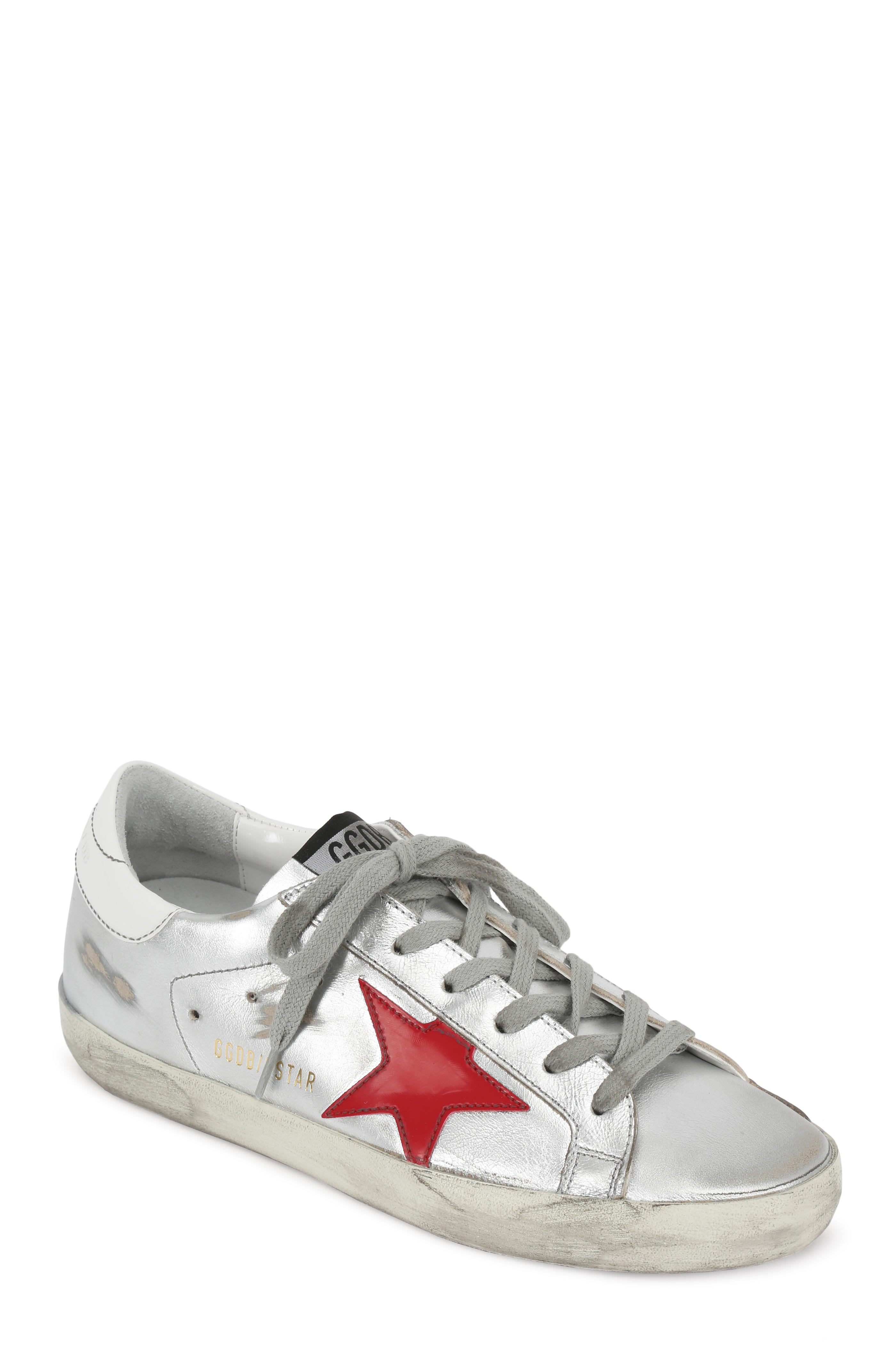 Golden Goose Women's Superstar Silver Leather LowTop Sneaker