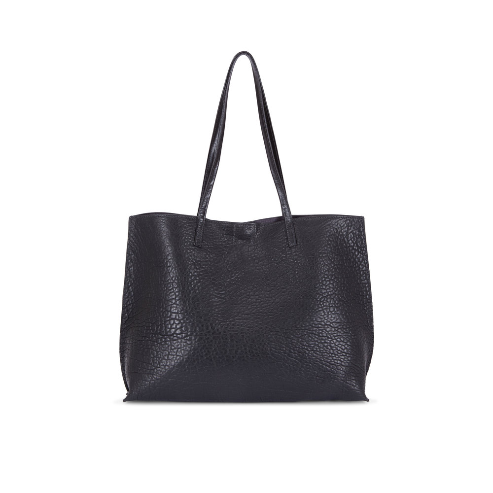 B May Bags - Black Washed Lamb Leather Classic Shopper | Mitchell Stores
