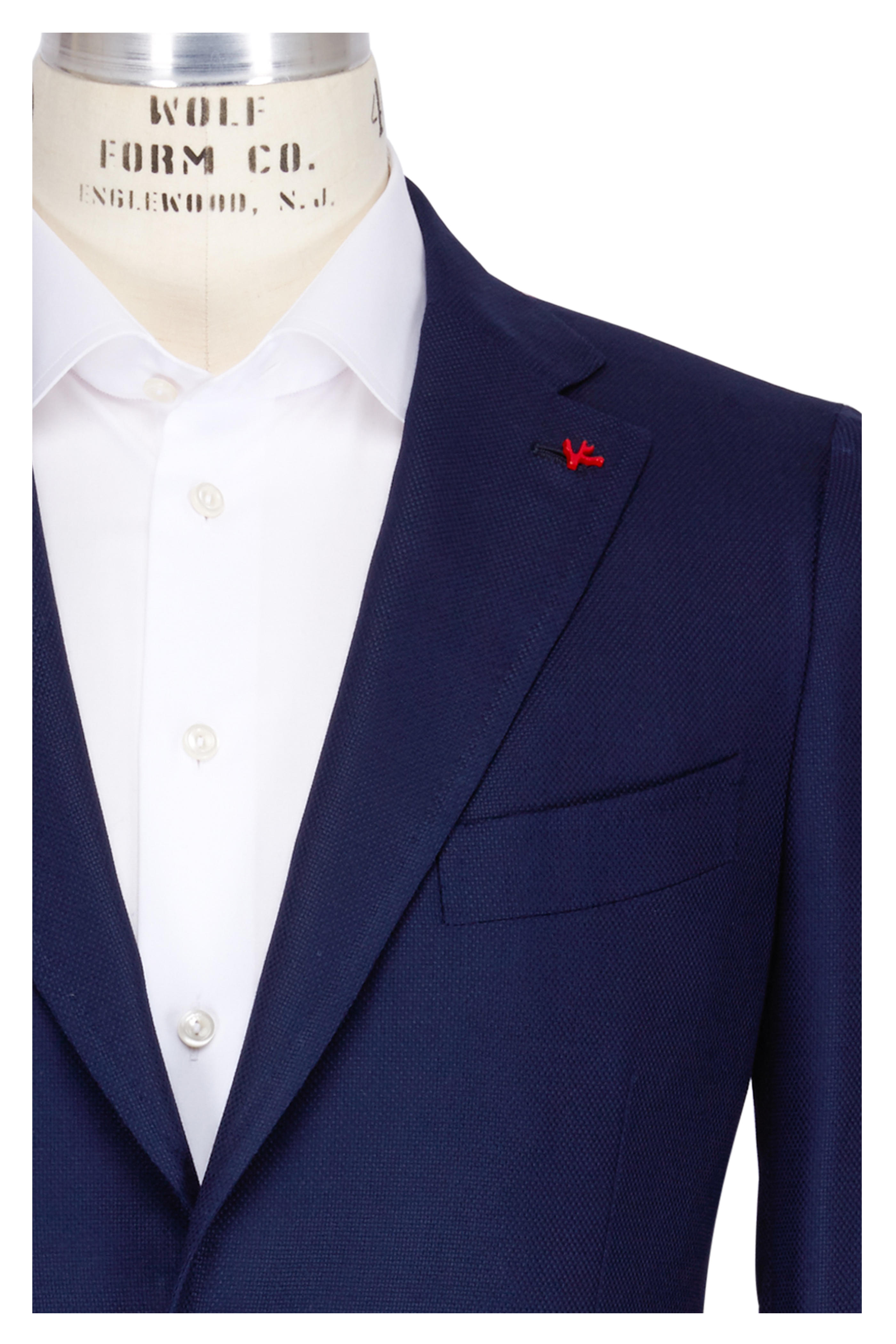 isaia blue blazer