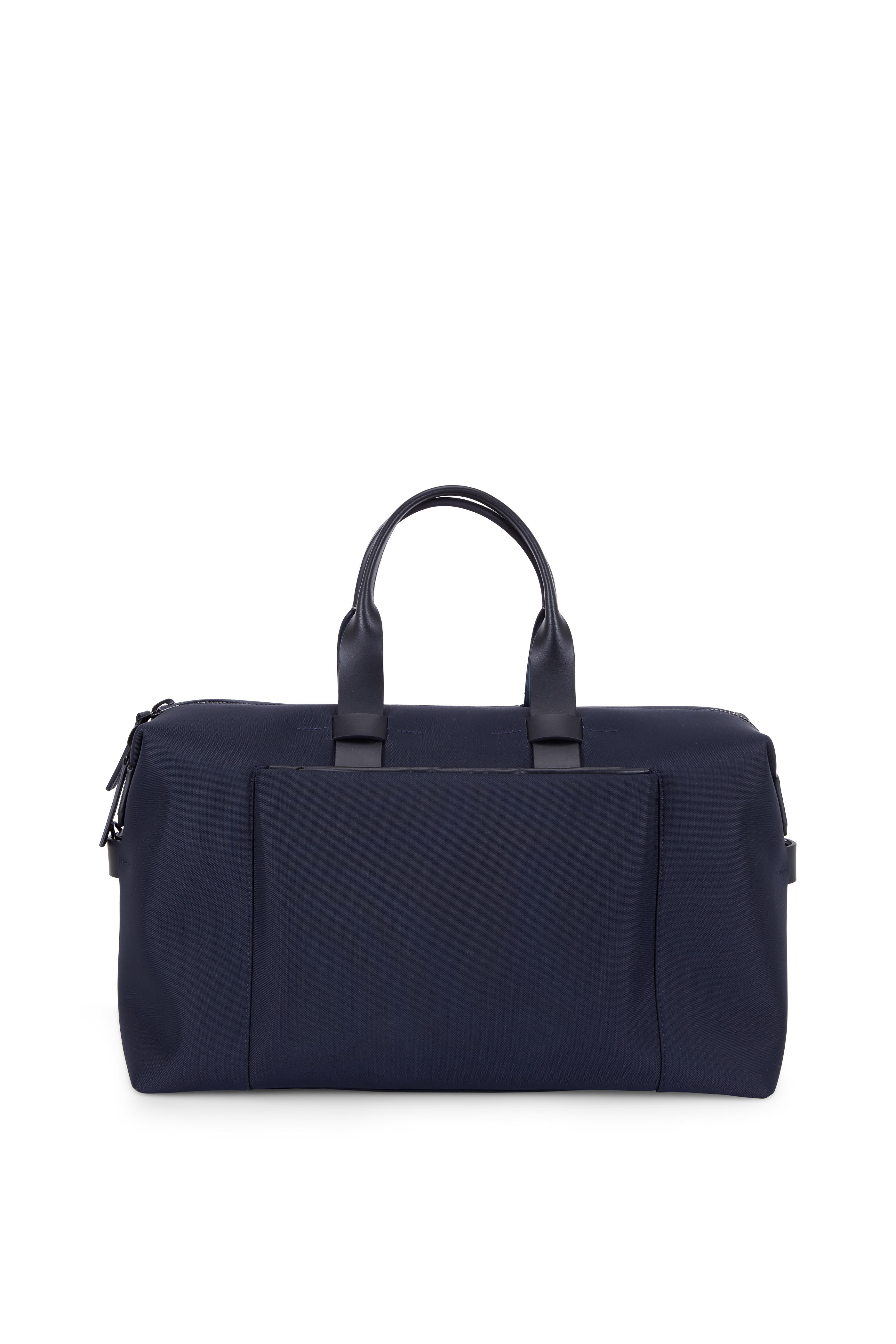 blue weekender bag