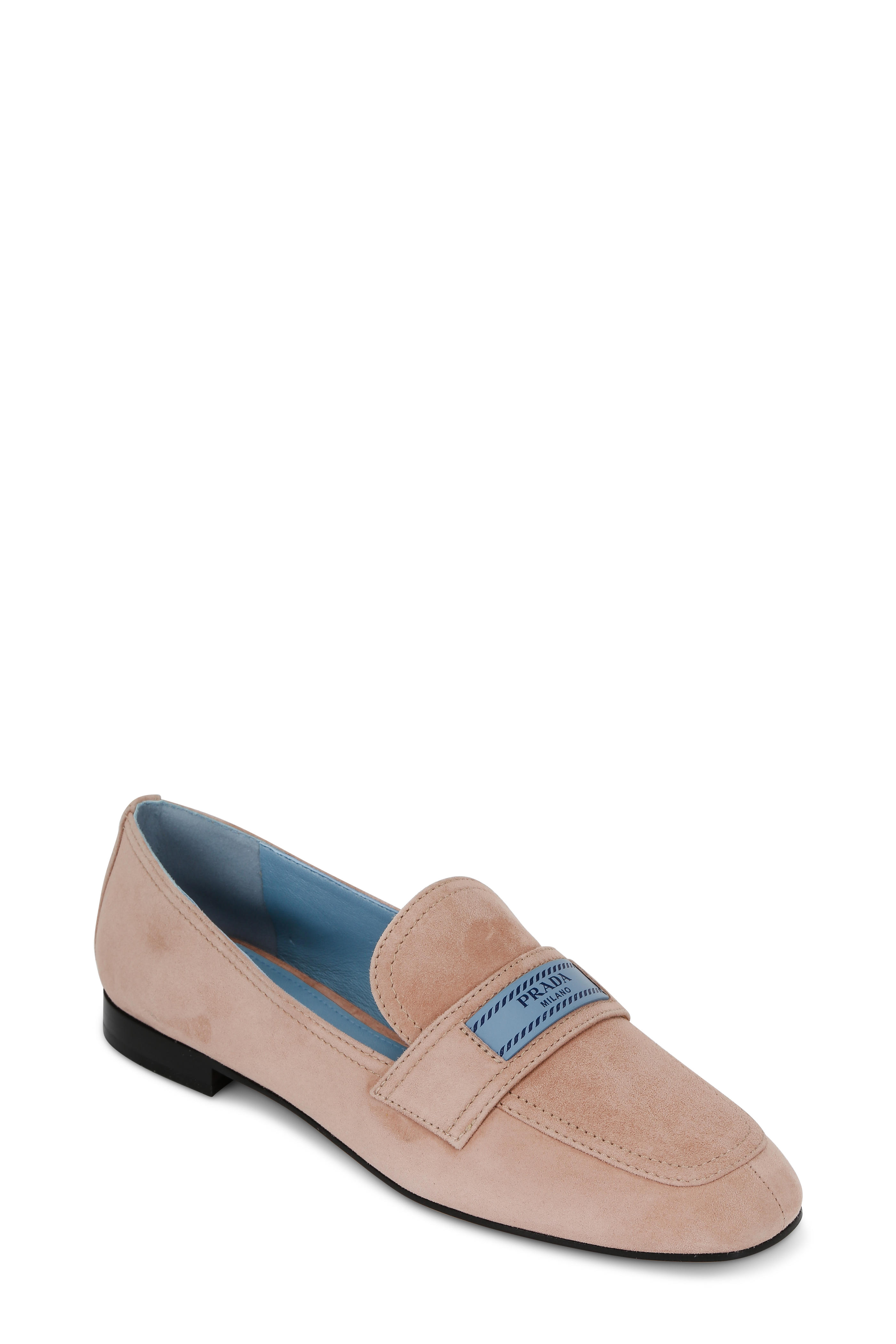 prada blue suede shoes