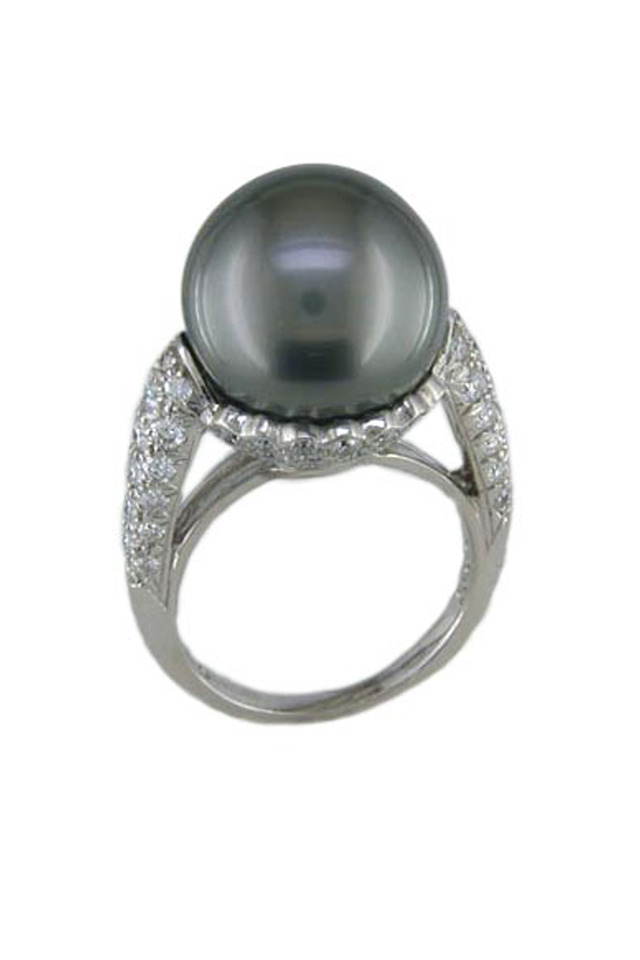 Diamond Pearl Ring