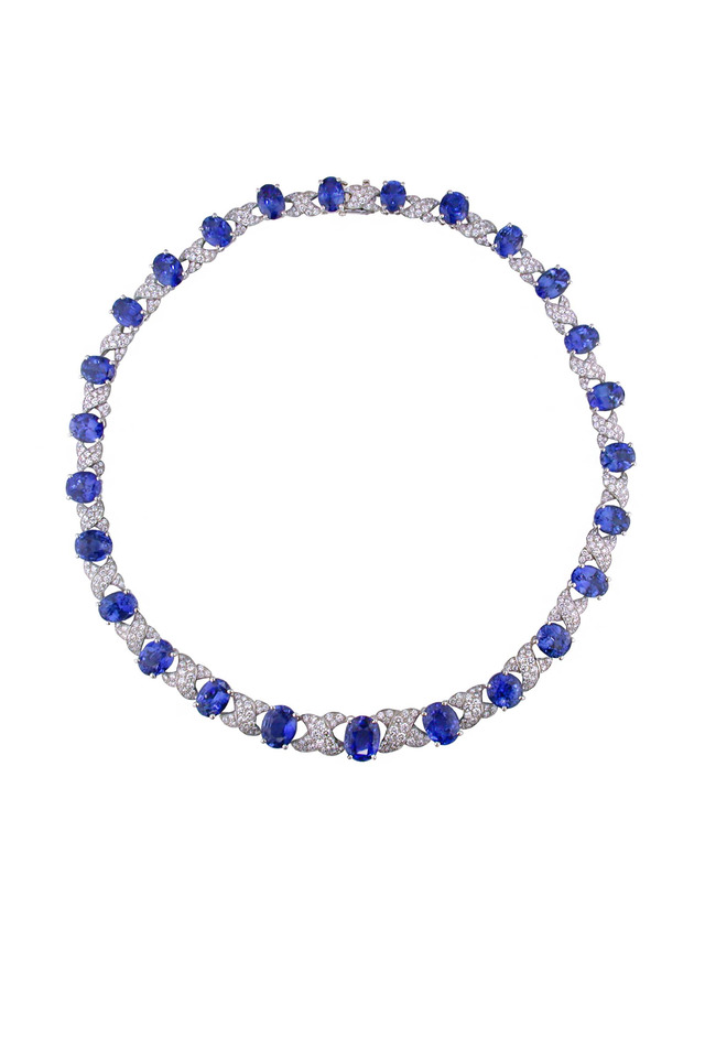 Sapphire Diamond Necklace