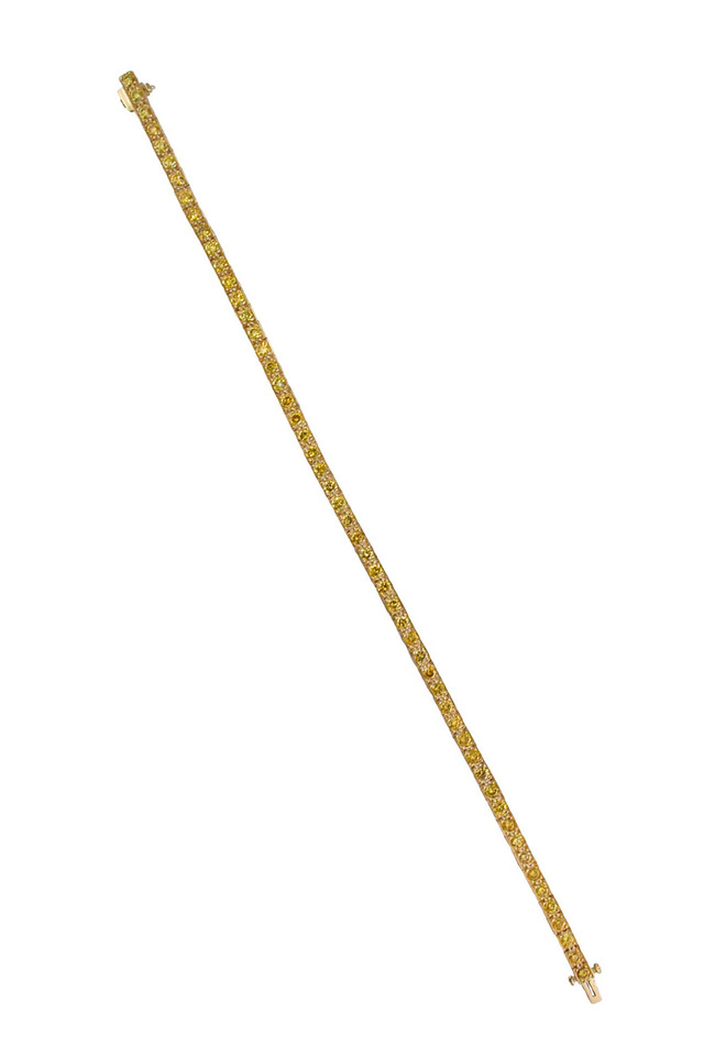 Gold Fancy Diamond Line Bracelet