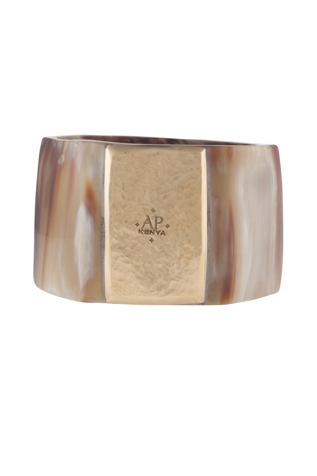 Shani Nene Light Horn Bronze Plate Bangle