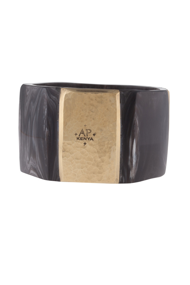 Shani Nene Dark Horn Bronze Plate Bangle