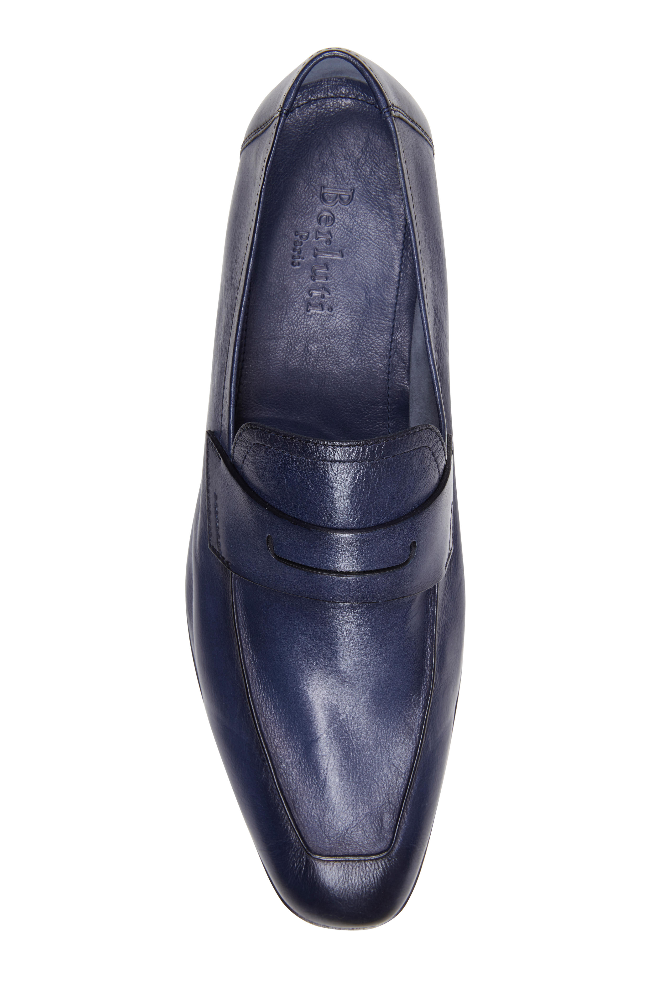 Berluti - Lorenzo Rimini Navy Blue Kangaroo Leather Loafer