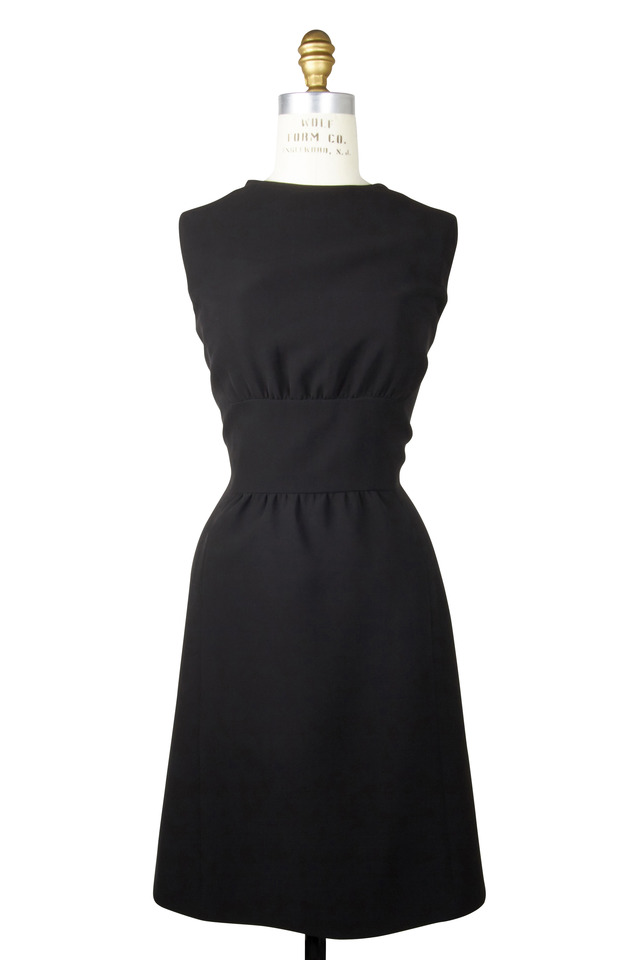 Black Sleeveless Inset Waist Dress