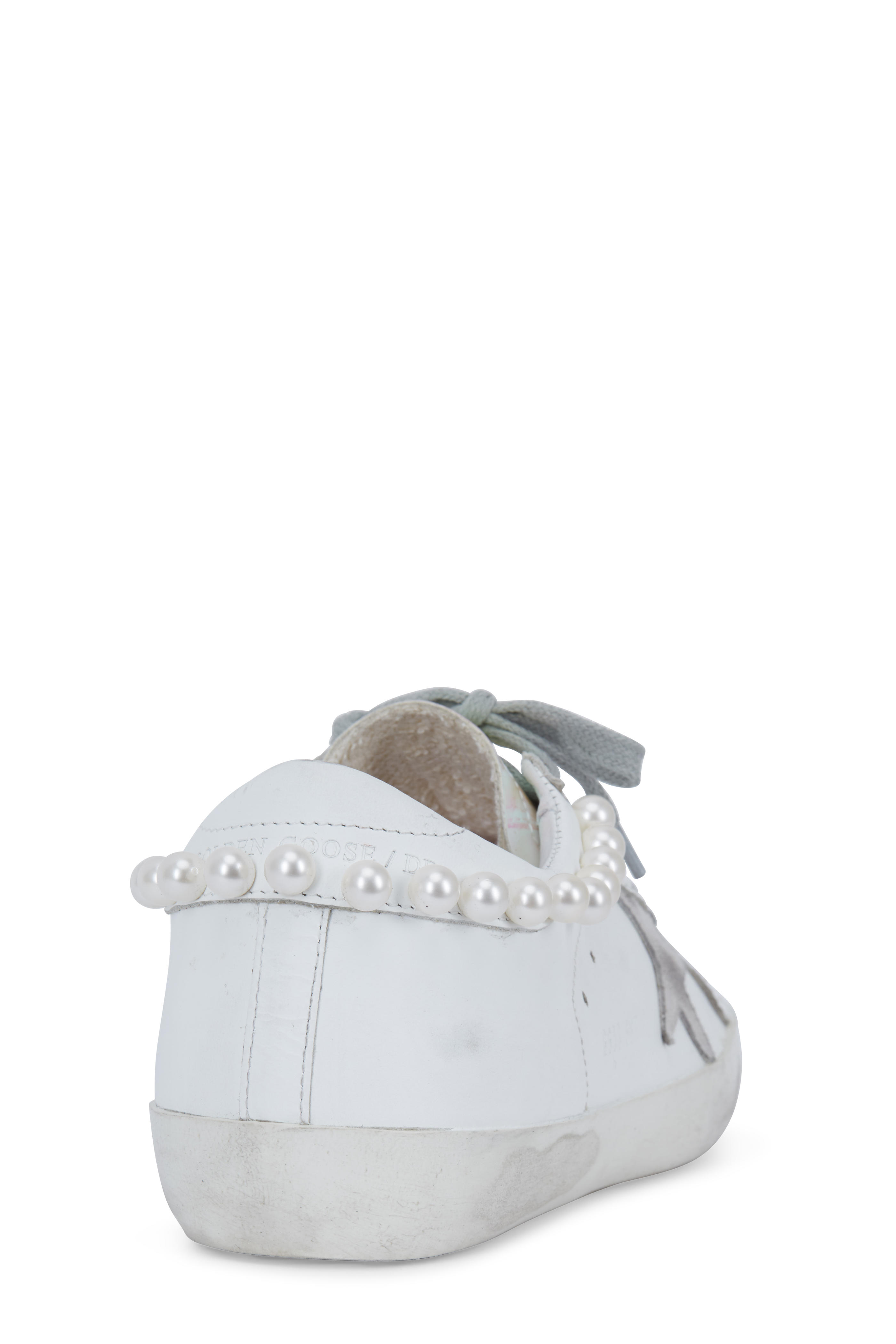 golden goose superstar pearl necklace sneakers