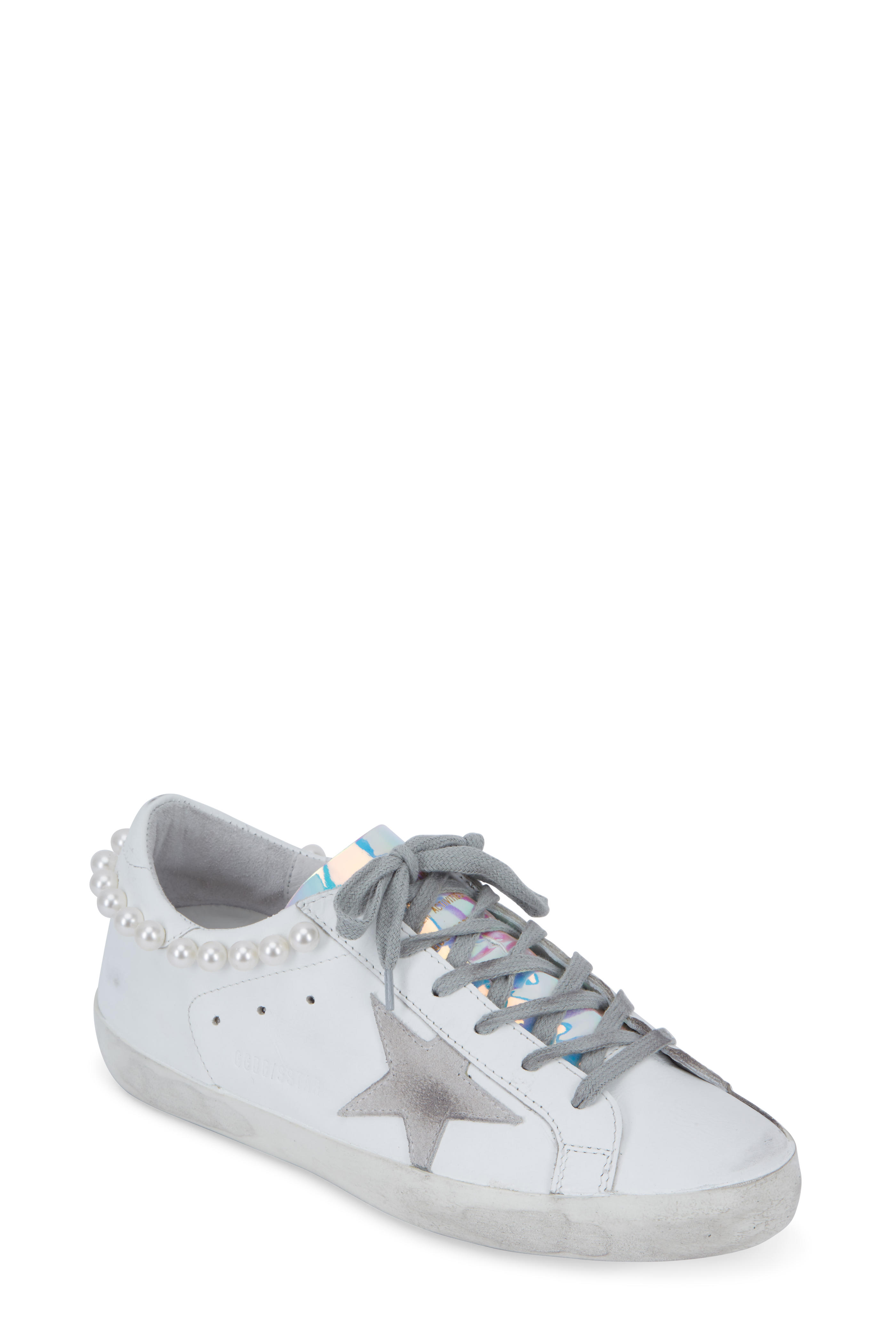 golden goose sneakers with pearls