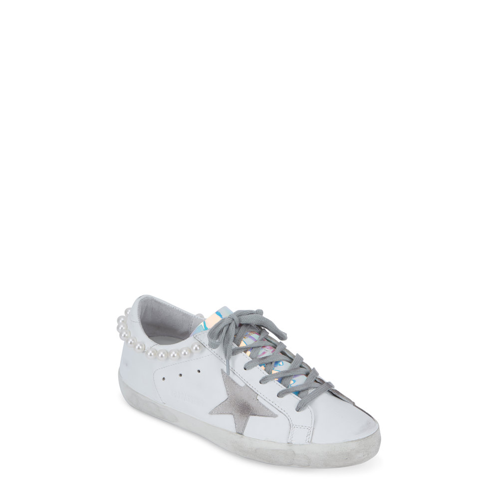 golden goose superstar pearl necklace sneakers