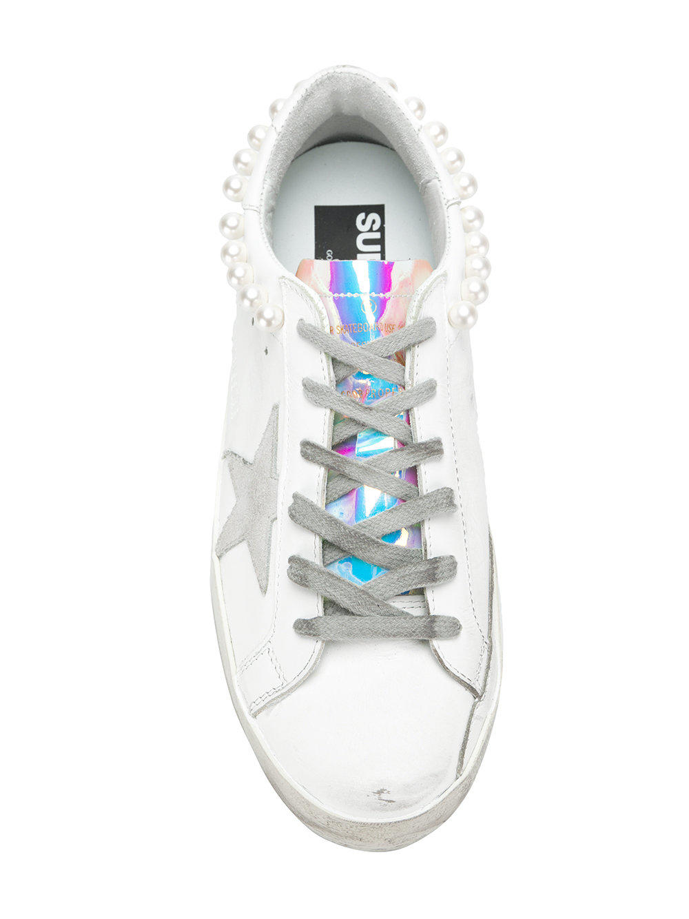 golden goose sneakers with pearls