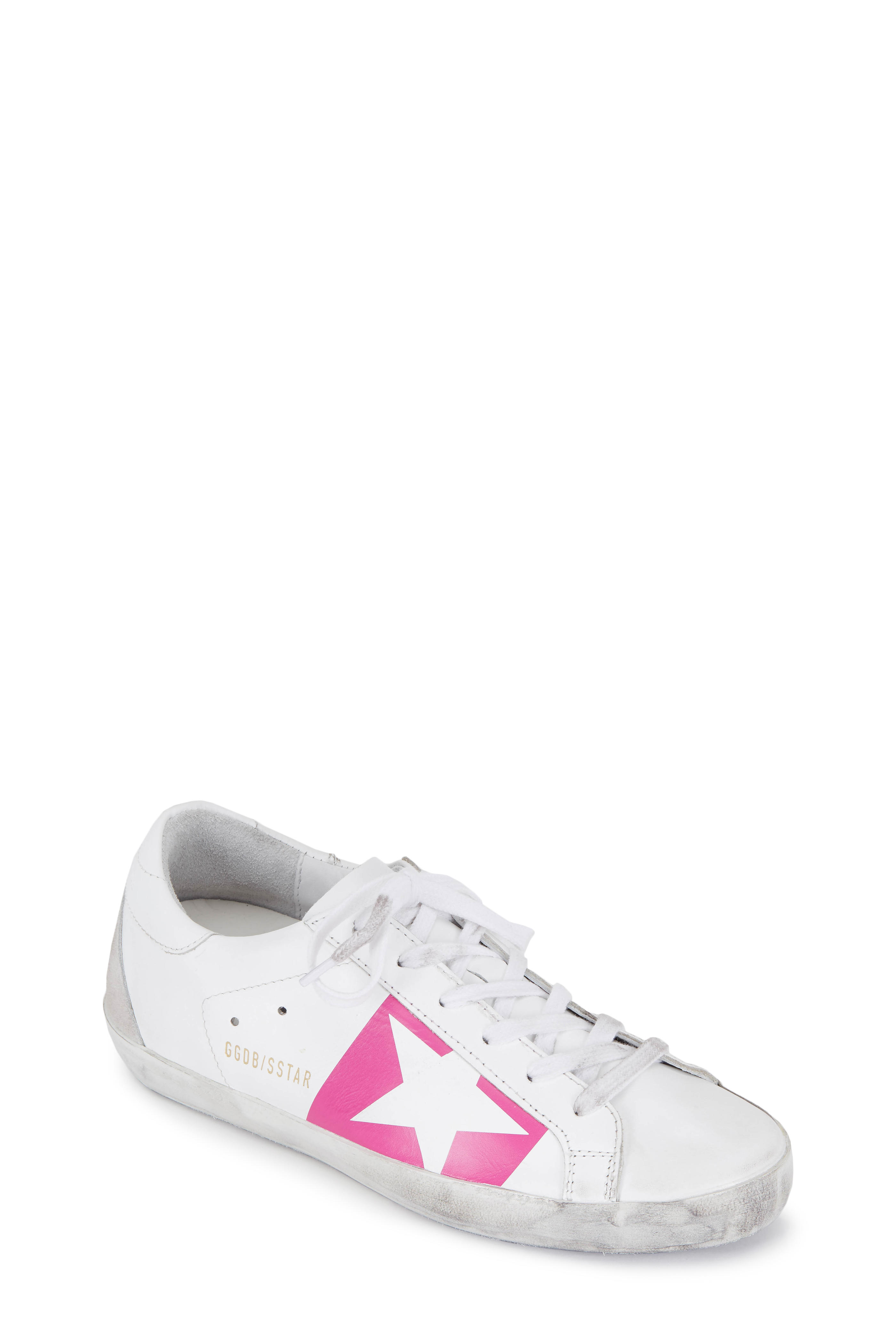 golden goose sneakers with pink star