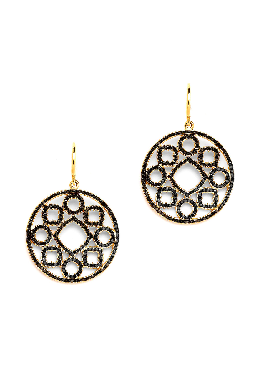 Small Mogul Black Diamond Earrings
