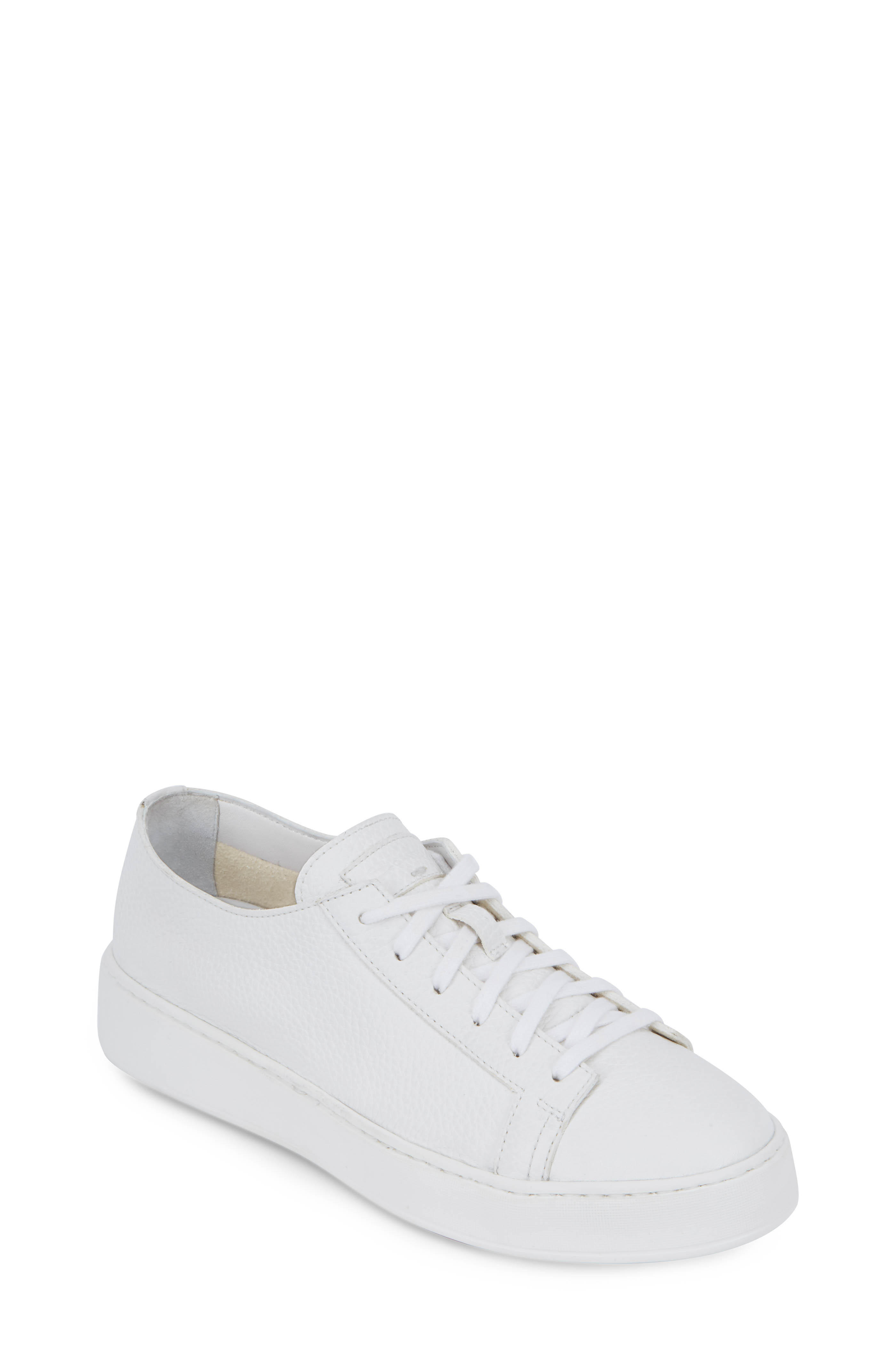 santoni white sneakers