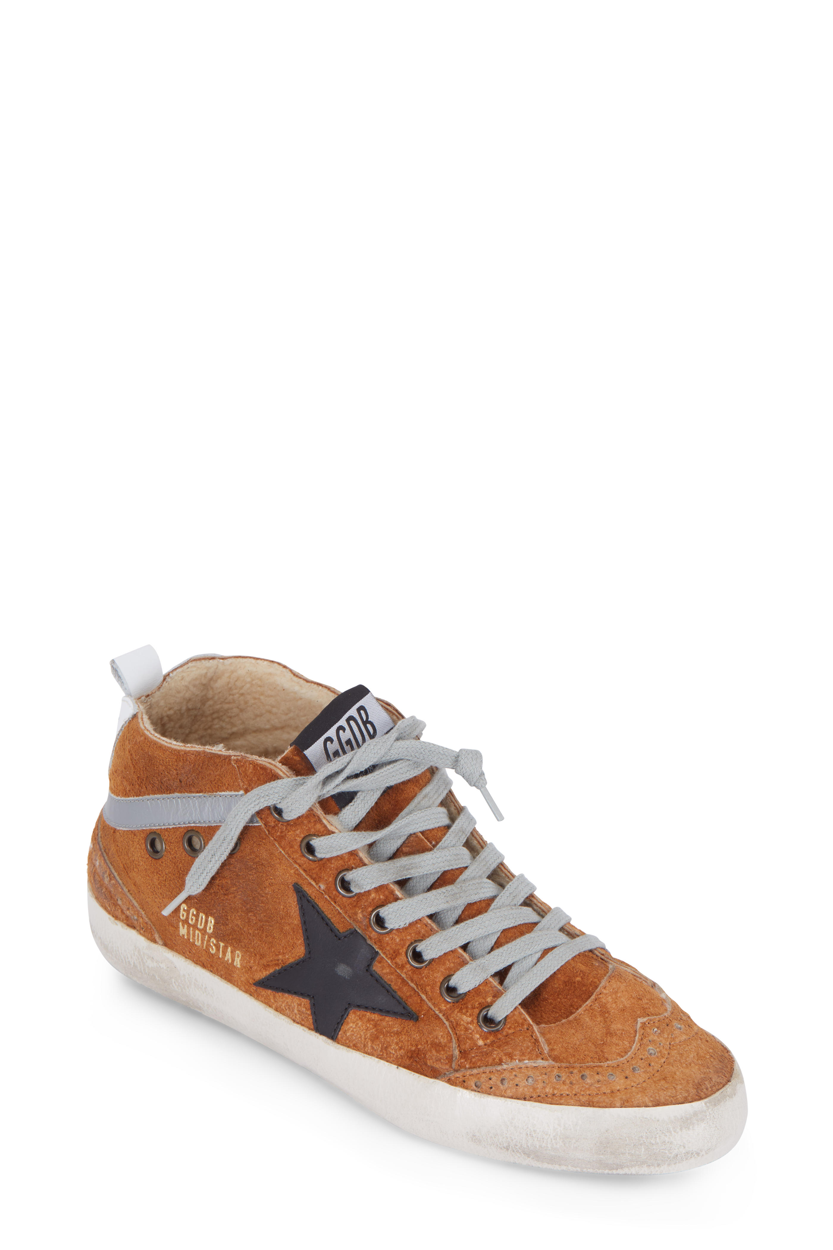 golden goose tan suede