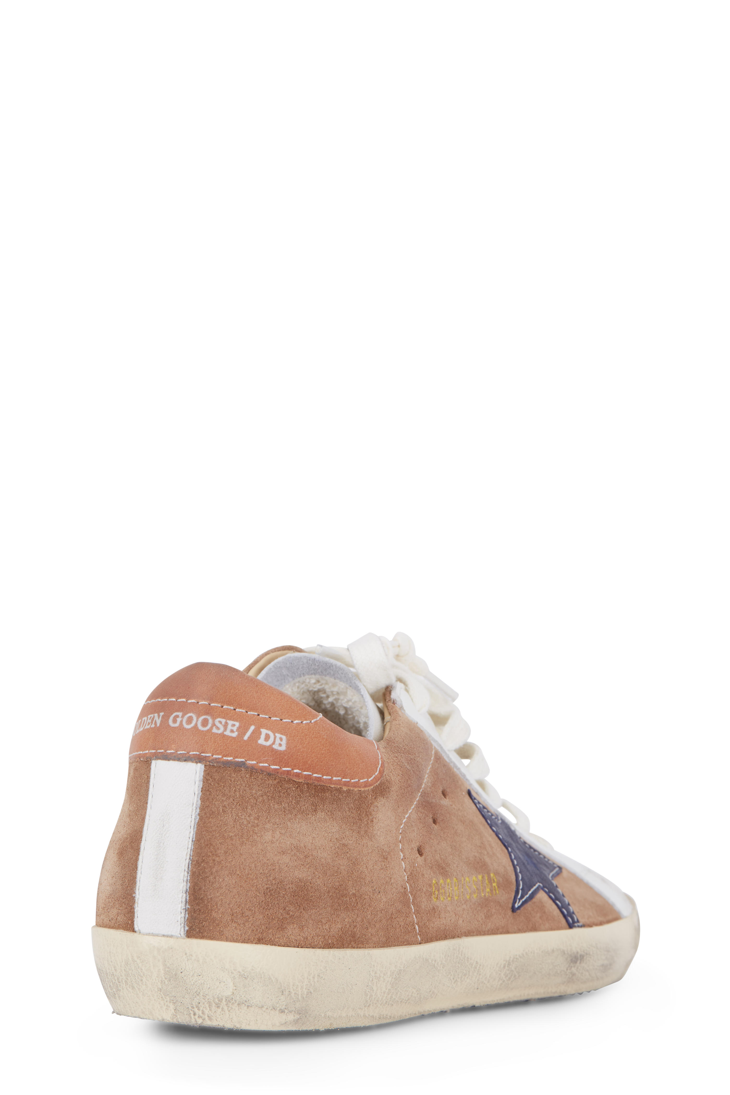 tan suede golden goose sneakers