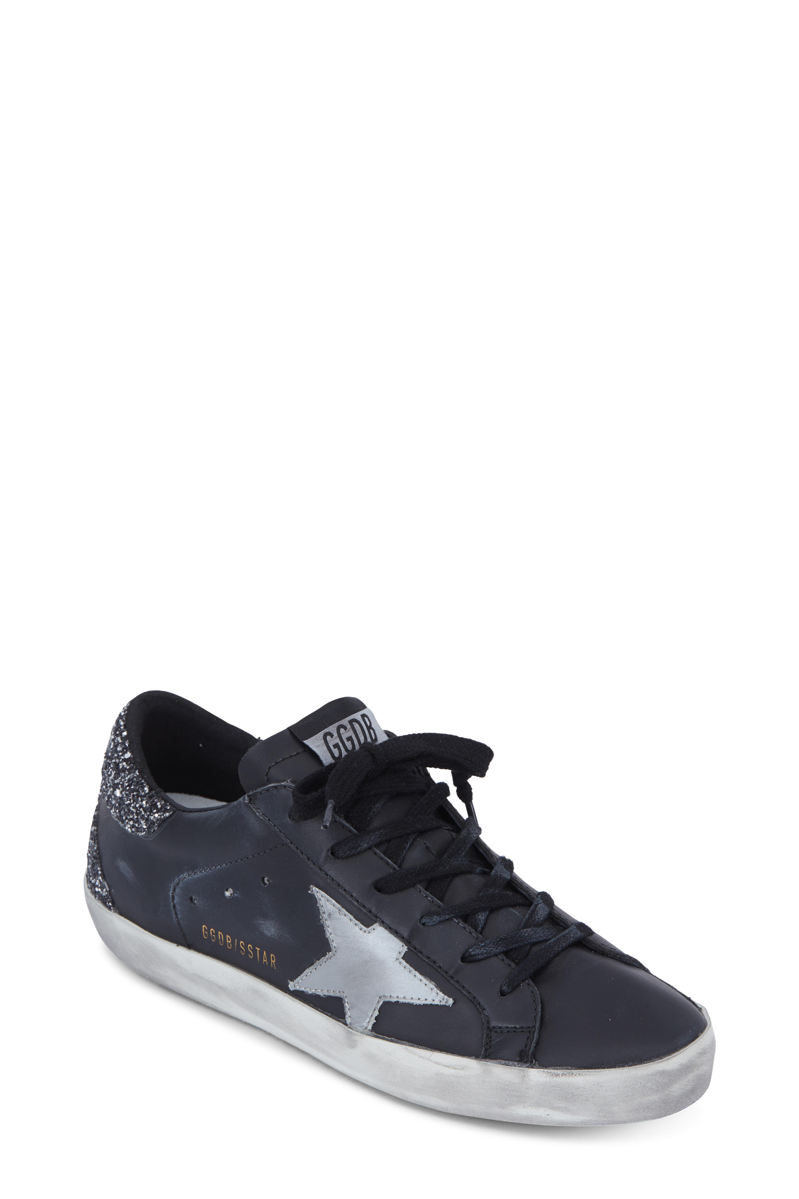 golden goose glitter black