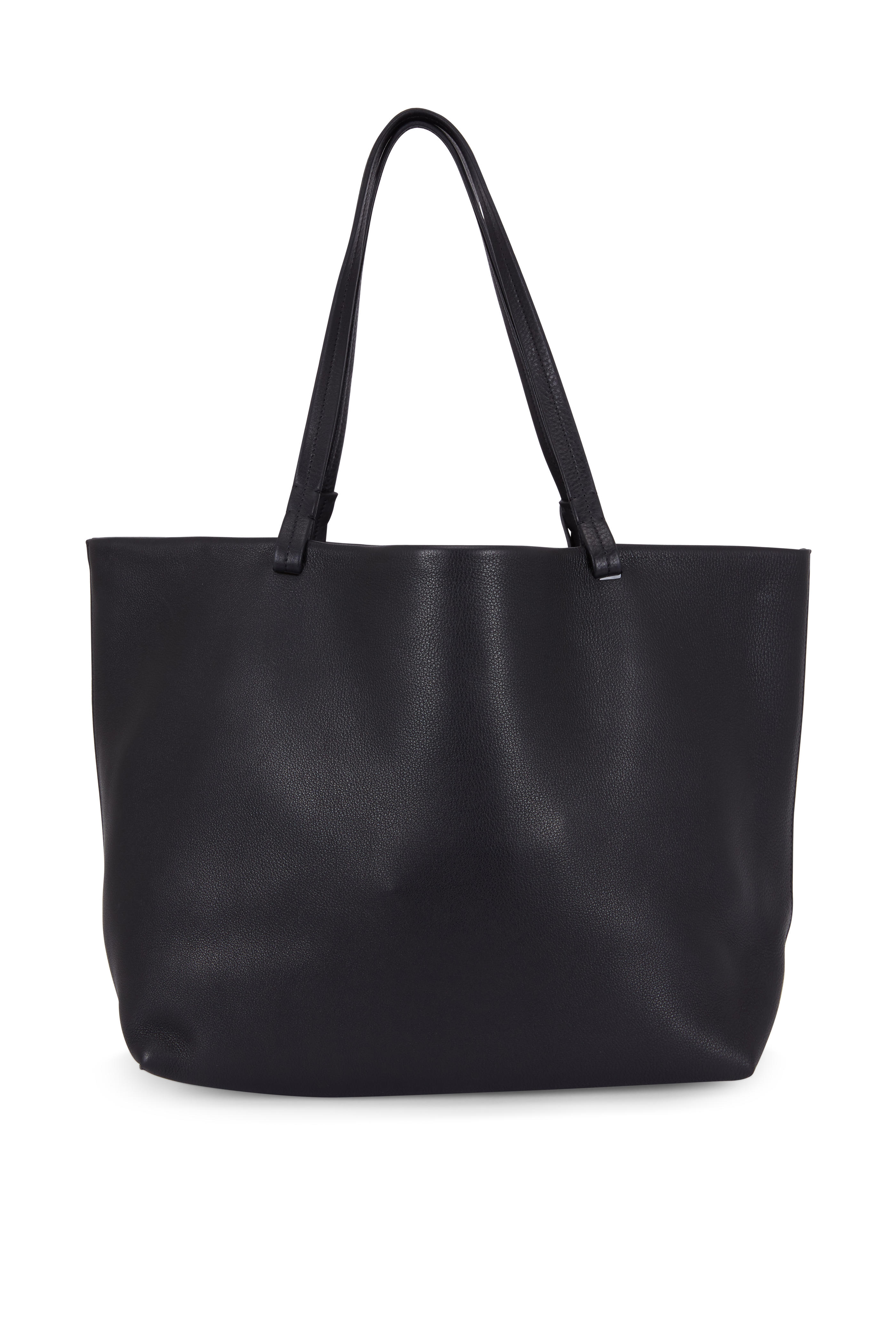 The Row - Park Black Grained Leather Tote Bag | Mitchell Stores