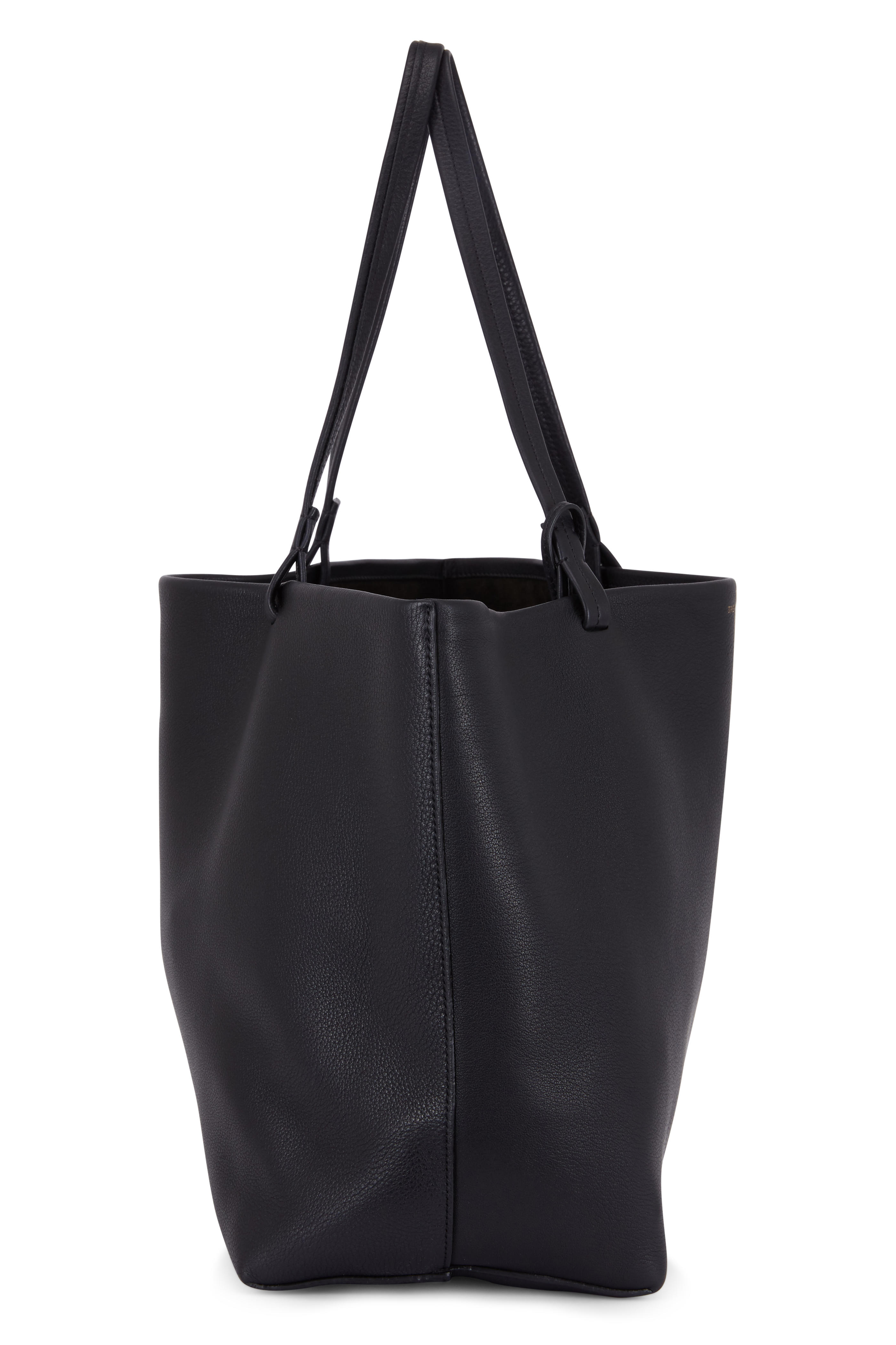 The Row - Park Black Grained Leather Tote Bag | Mitchell Stores