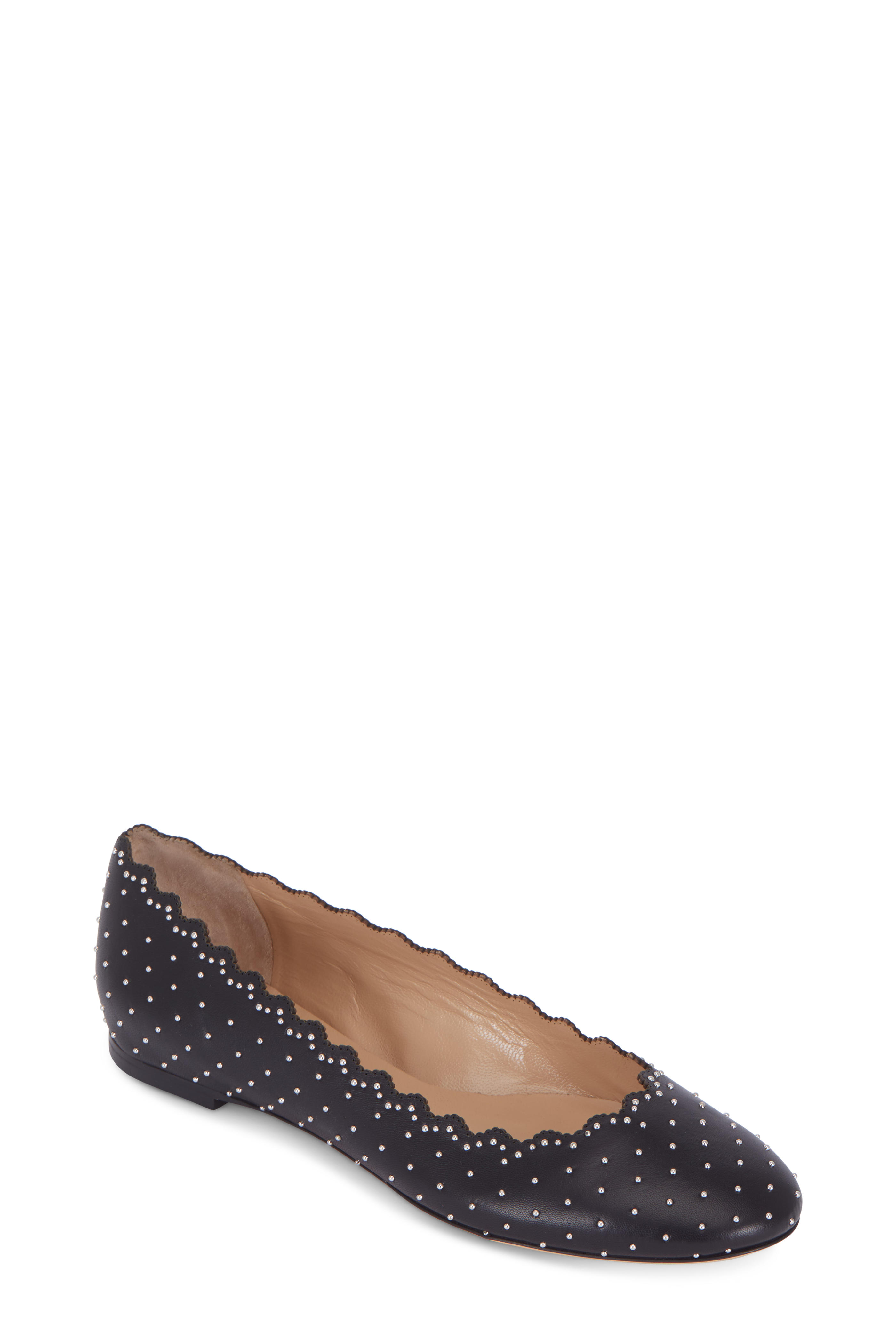 chloe lauren studded flats